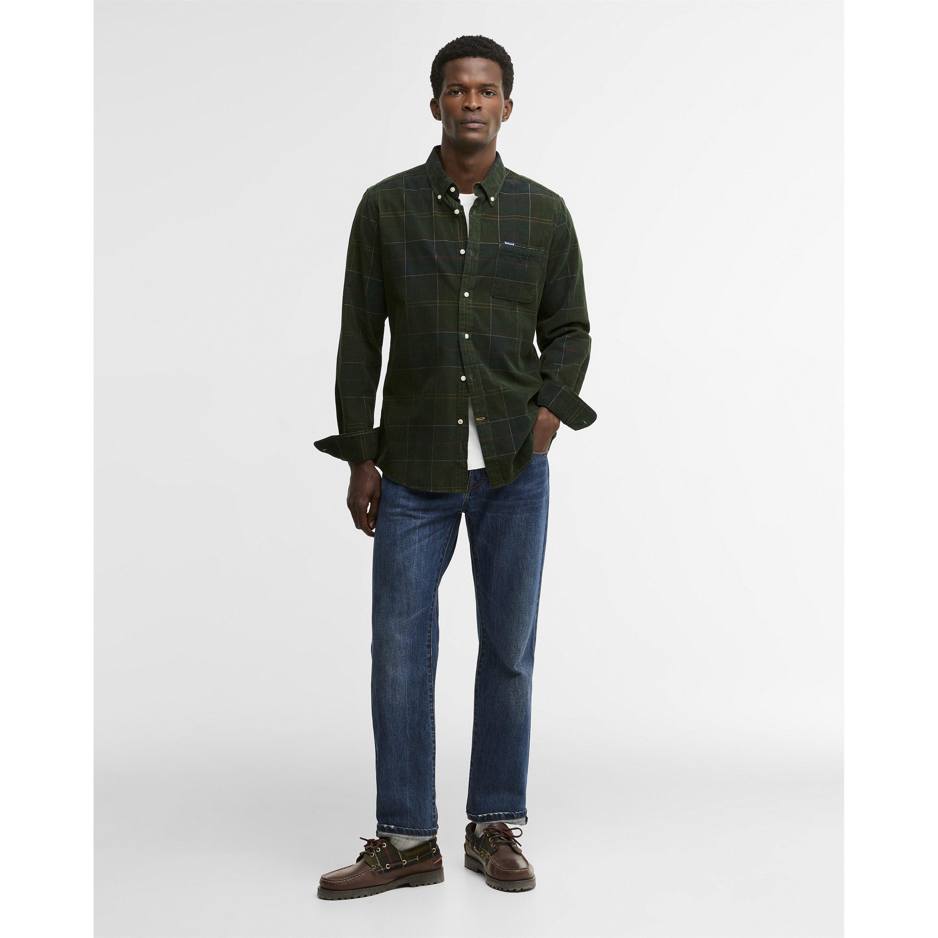 Clsc Trtn TN11 - Barbour - Men's Blair Tartan Cotton Long-Sleeve Tailored-Fit Corduroy Shirt - 6