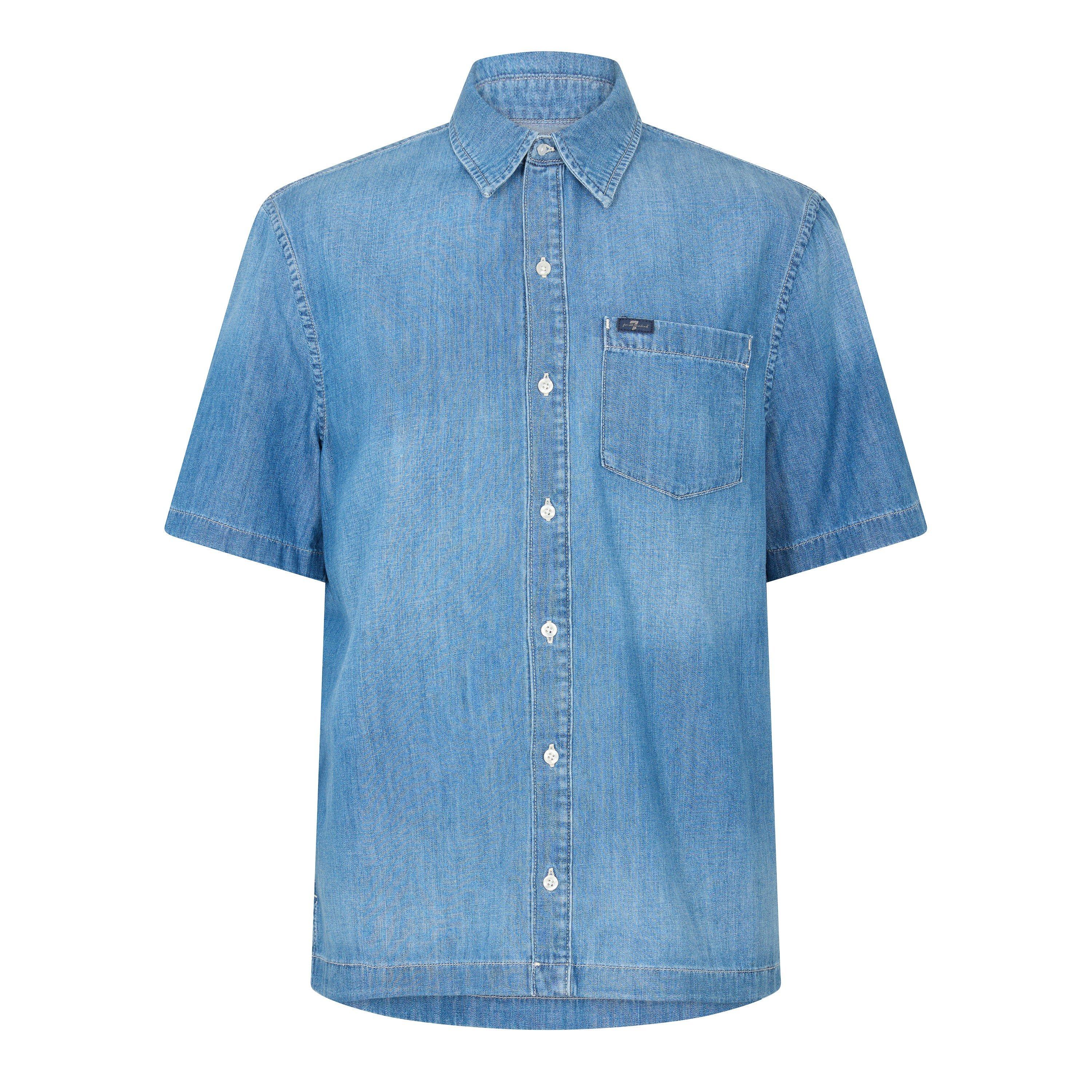 Gold River - 7 For All Mankind - Men's Short Sleeve Plain Shirt - 1