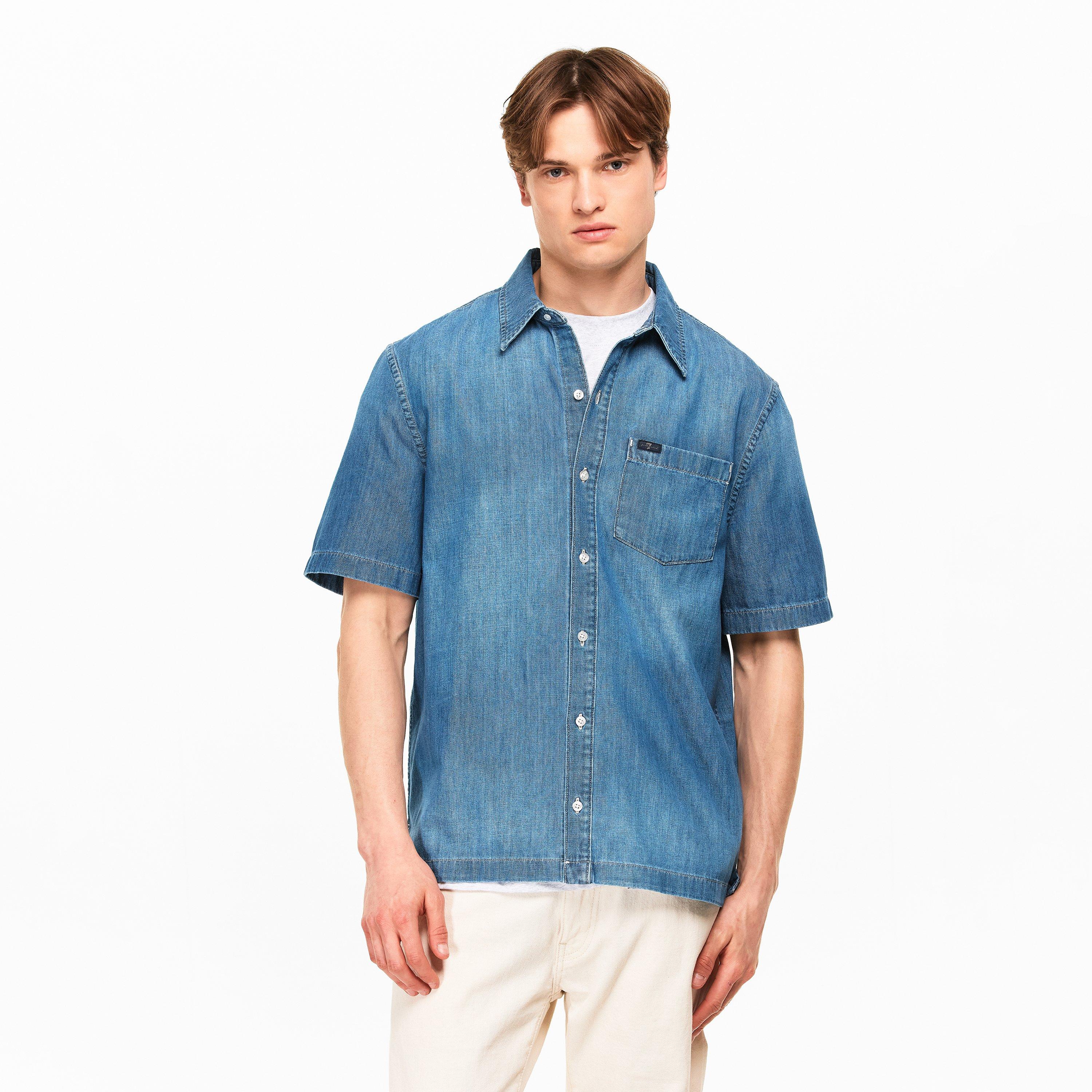 Gold River - 7 For All Mankind - Men's Short Sleeve Plain Shirt - 3