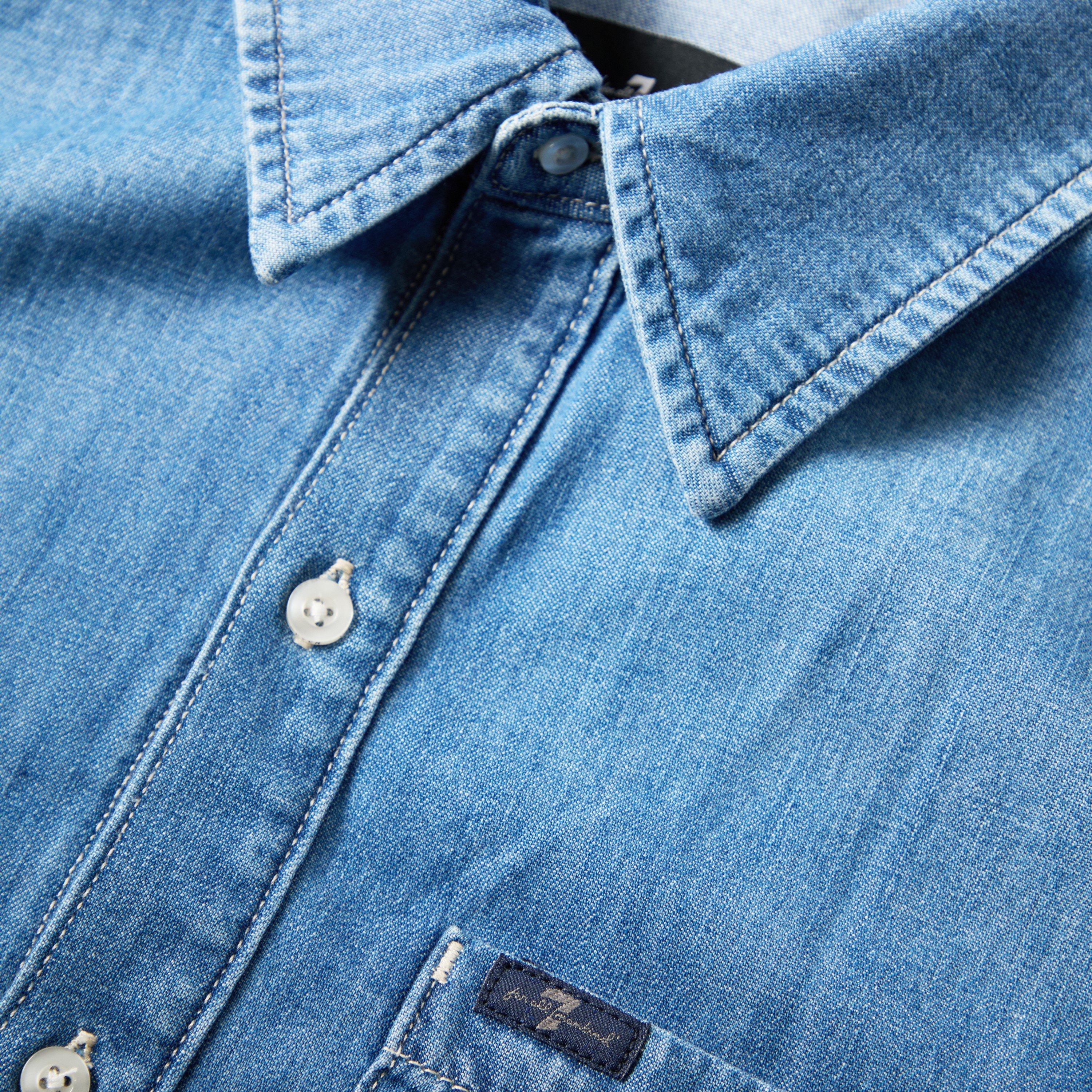 Gold River - 7 For All Mankind - Men's Short Sleeve Plain Shirt - 5