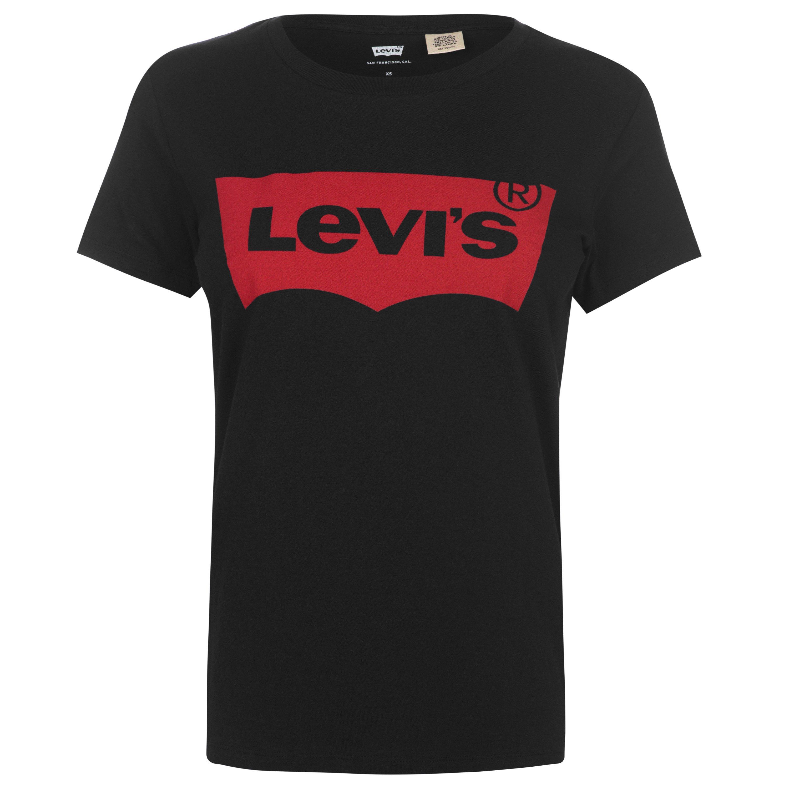 Levis Women's Batwing Logo T Shirt - Mineral Black - 6 (2XS)
