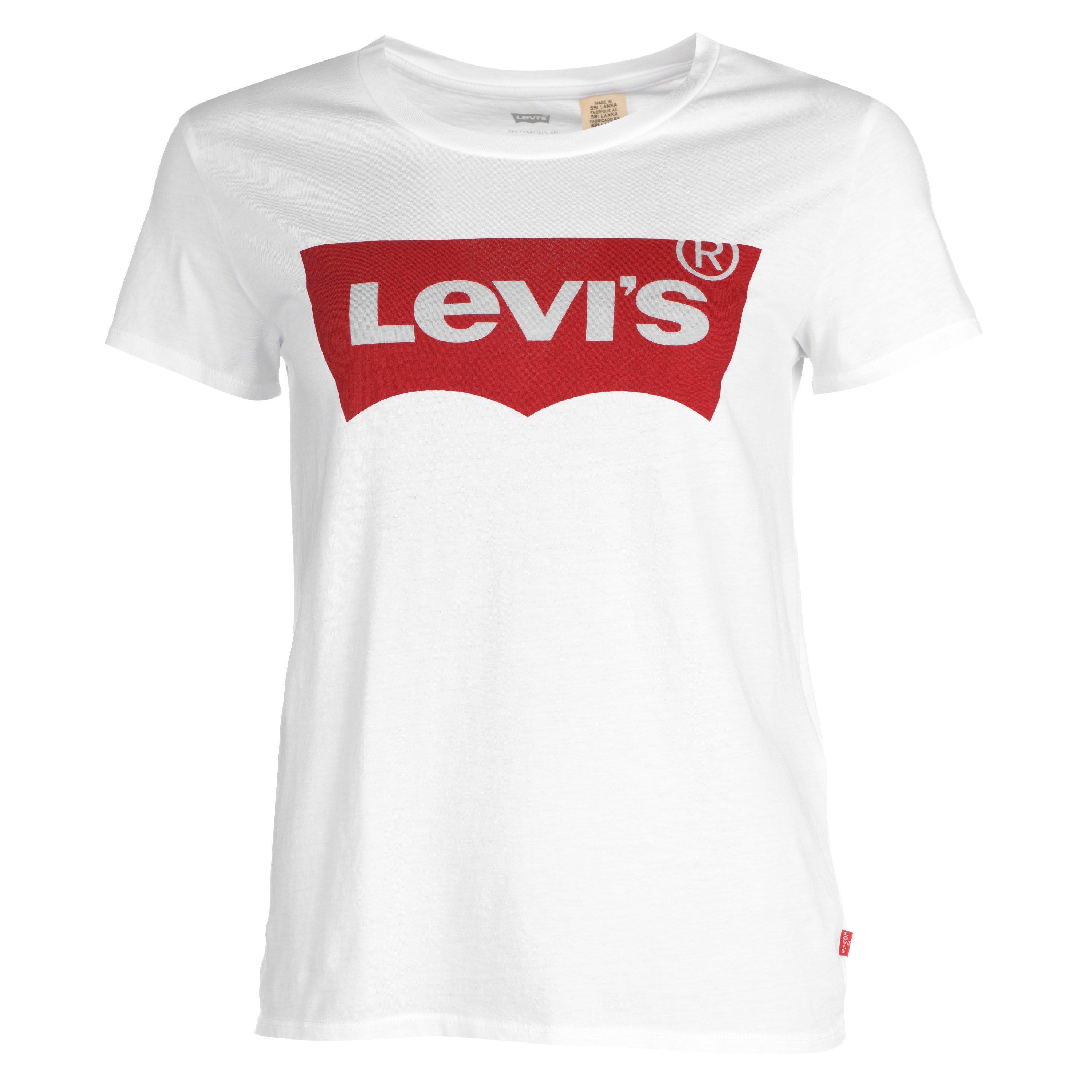 Levis Women's Batwing Logo T Shirt - White - 12 (M)