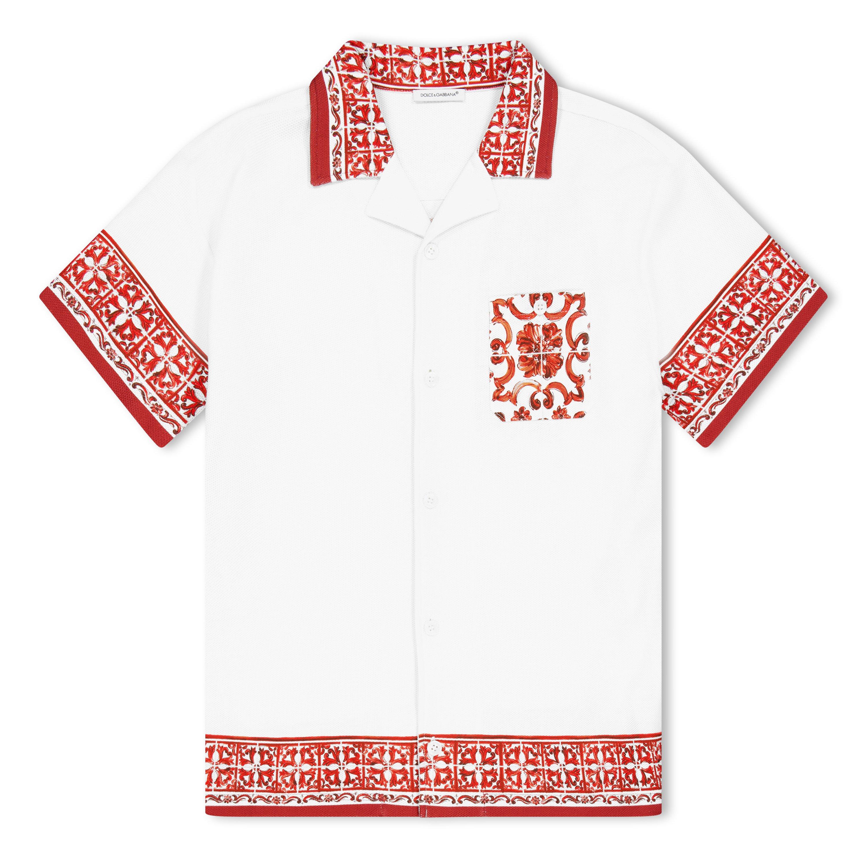 Wht Red IP5DQ - Dolce and Gabbana - DG Prnt Shirt Jn63 - 1