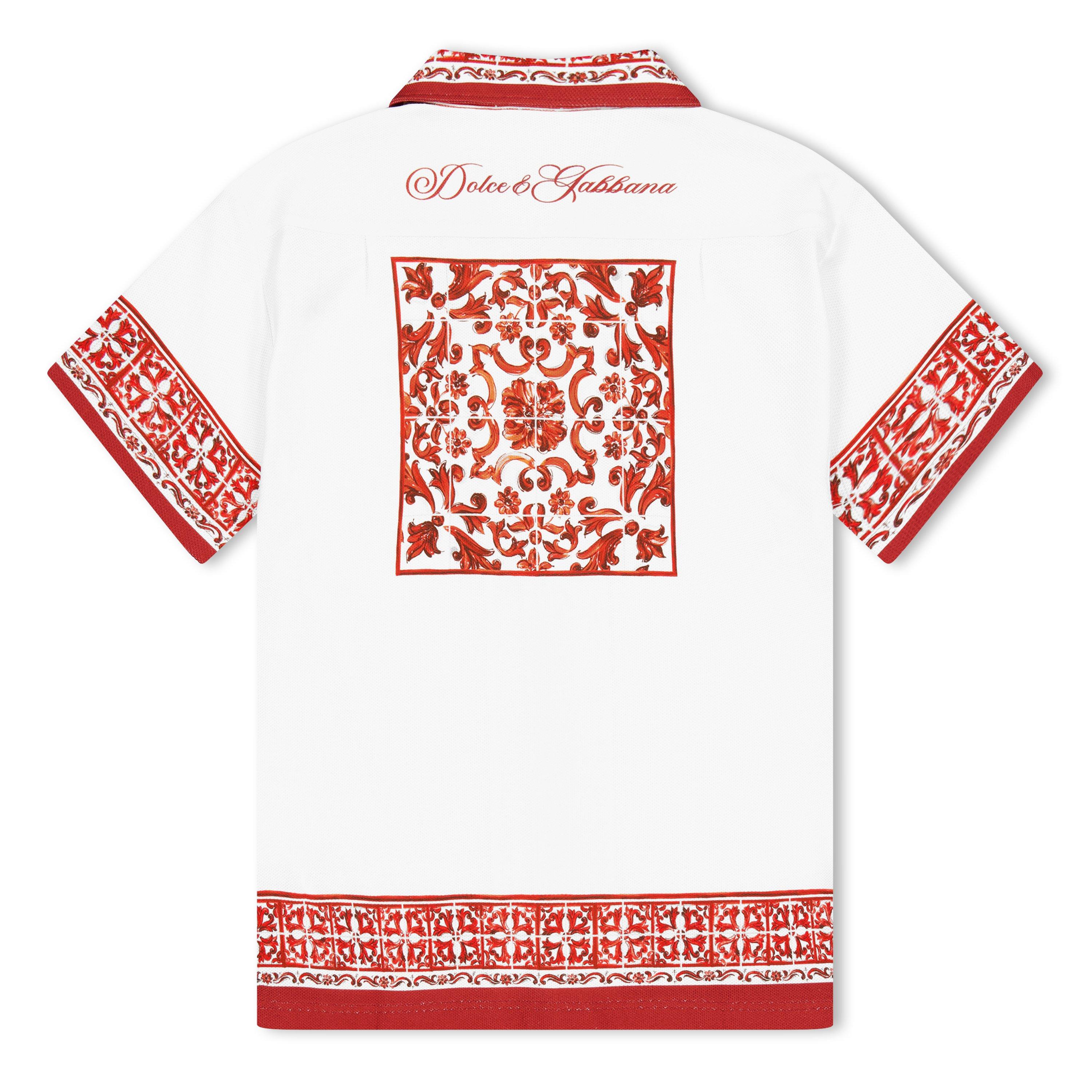Wht Red IP5DQ - Dolce and Gabbana - DG Prnt Shirt Jn63 - 2