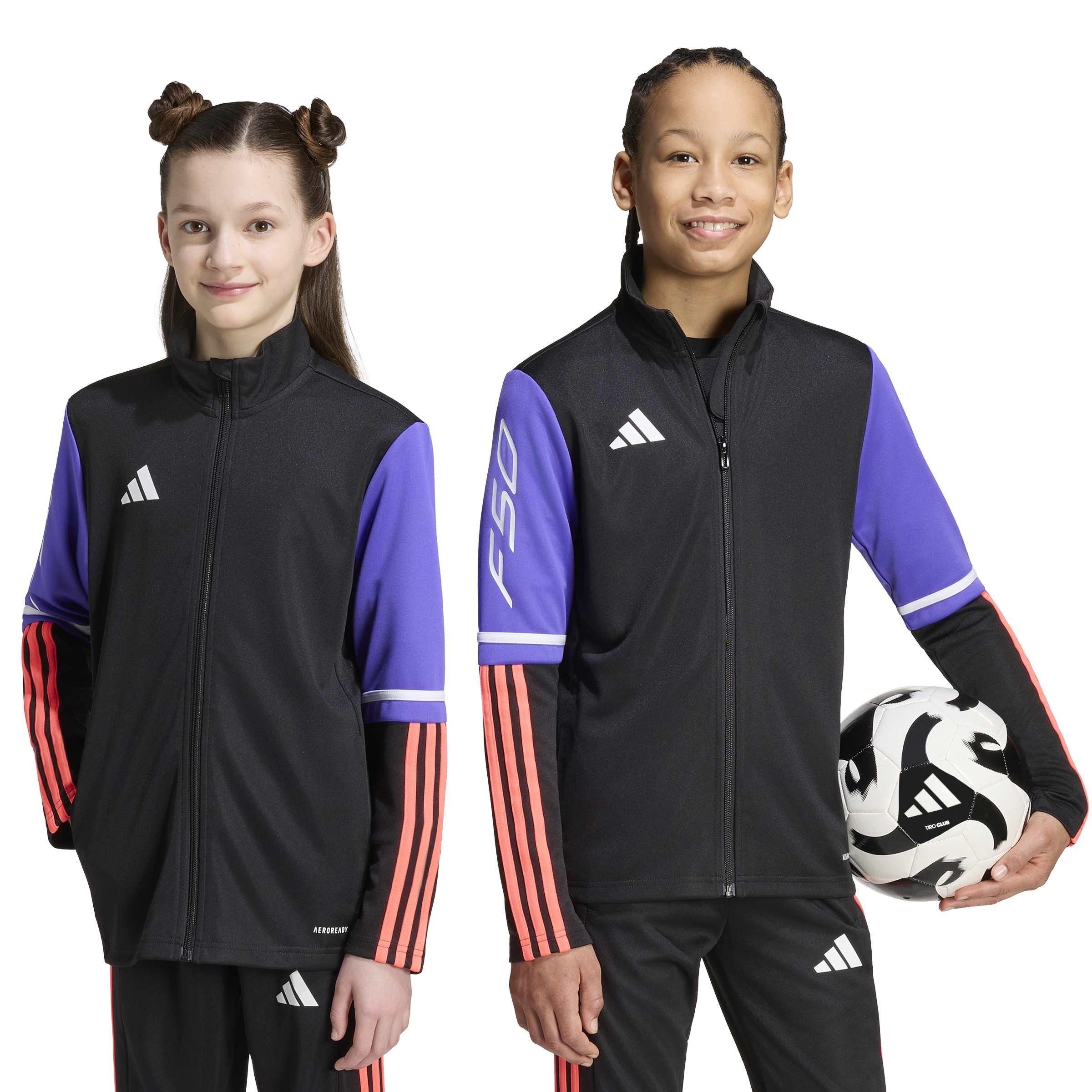 Zwart/Paars - adidas - Adidas F50 Trk Jkt Jn64 - 2