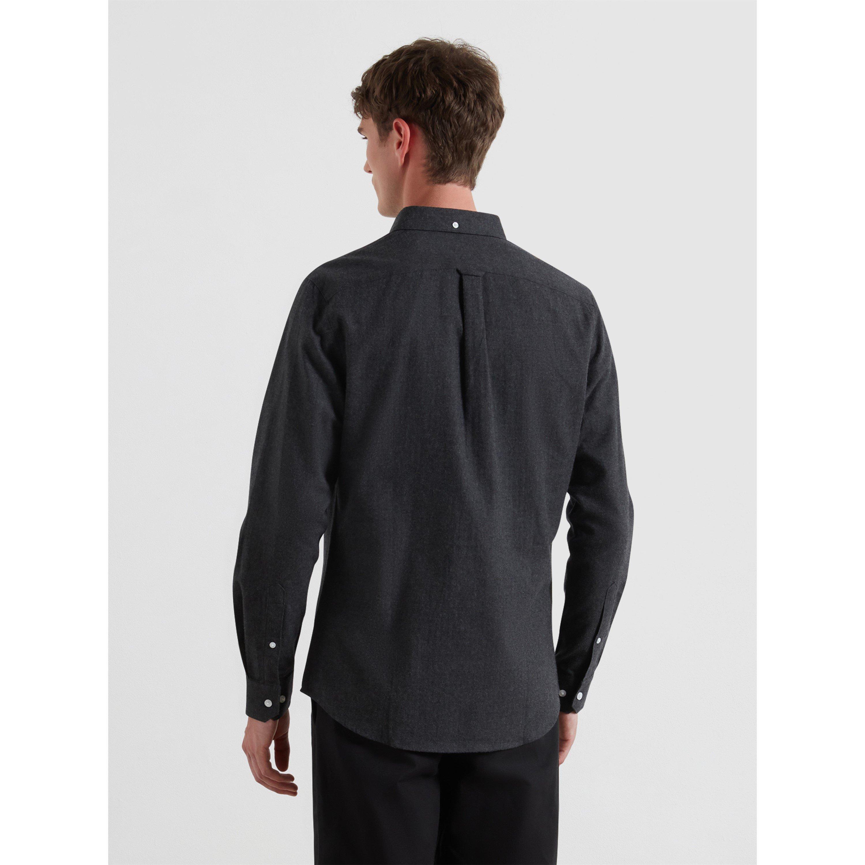 Charcoal 023 - Farah - Men's Milners Long Sleeve Plain Shirt - 3