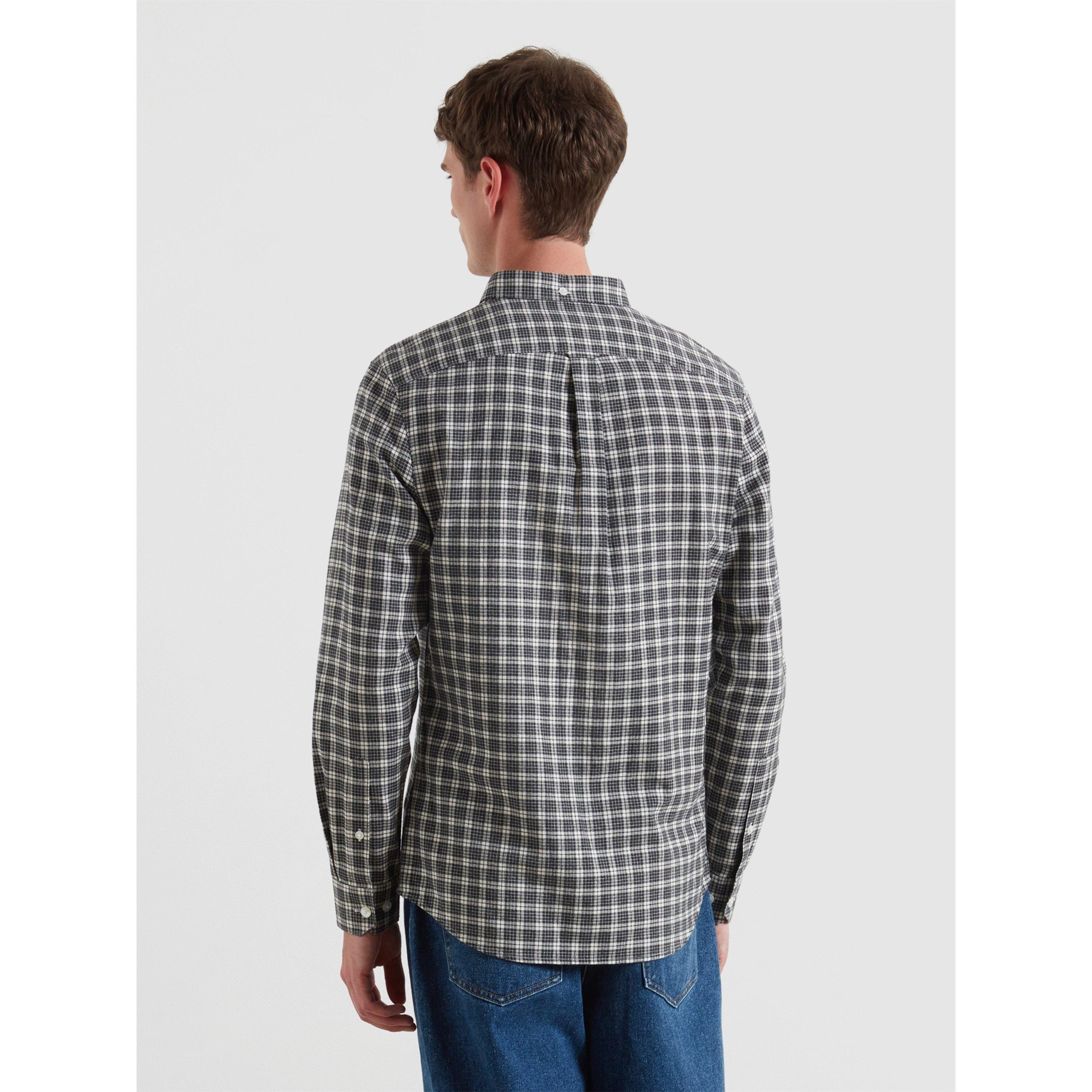 Charc Marl 023 - Farah - Men's Milners Check Long Sleeve Patterned Shirt - 3