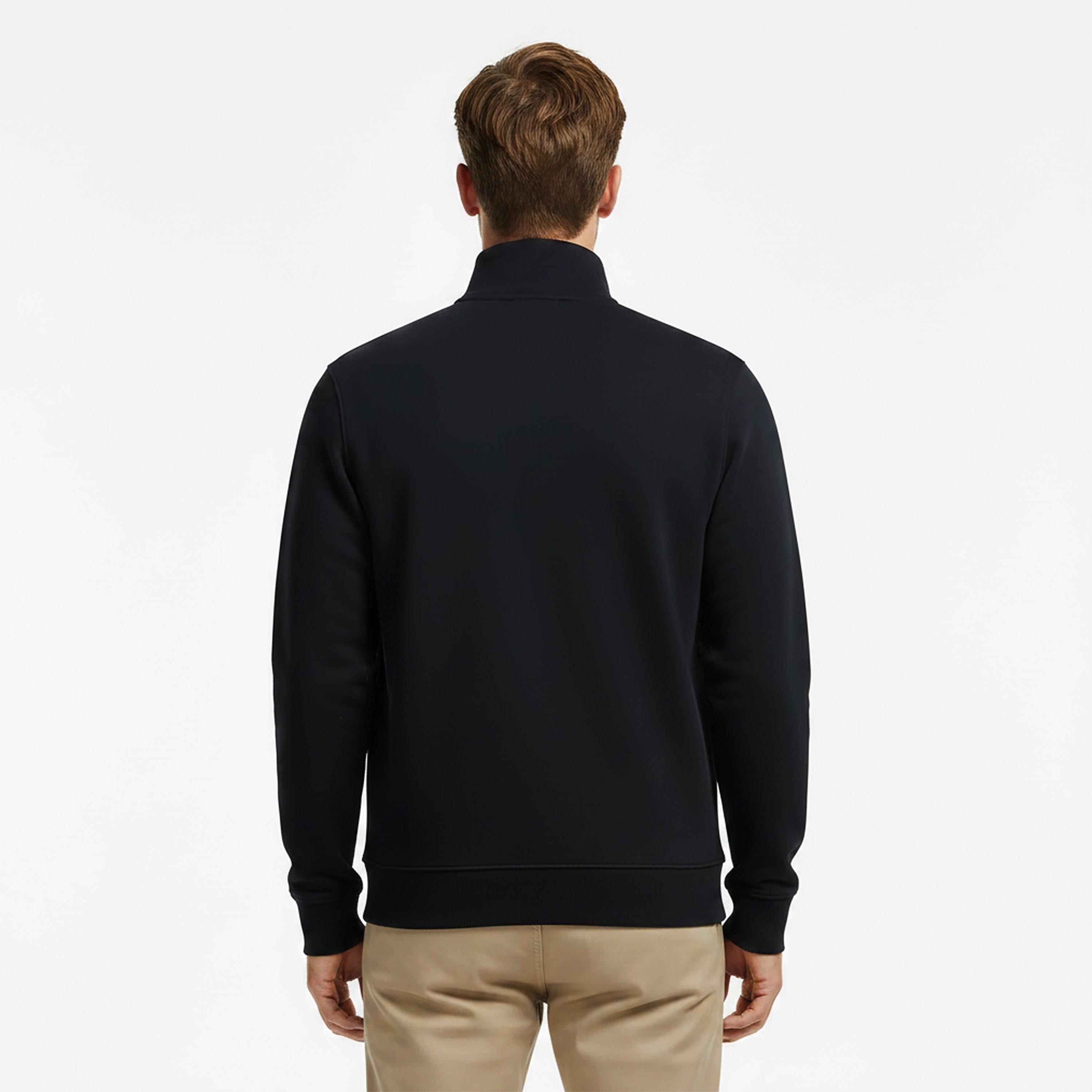 True Navy 412 - Farah - Men's Wilsdon Quarter Zip Fleece - 4
