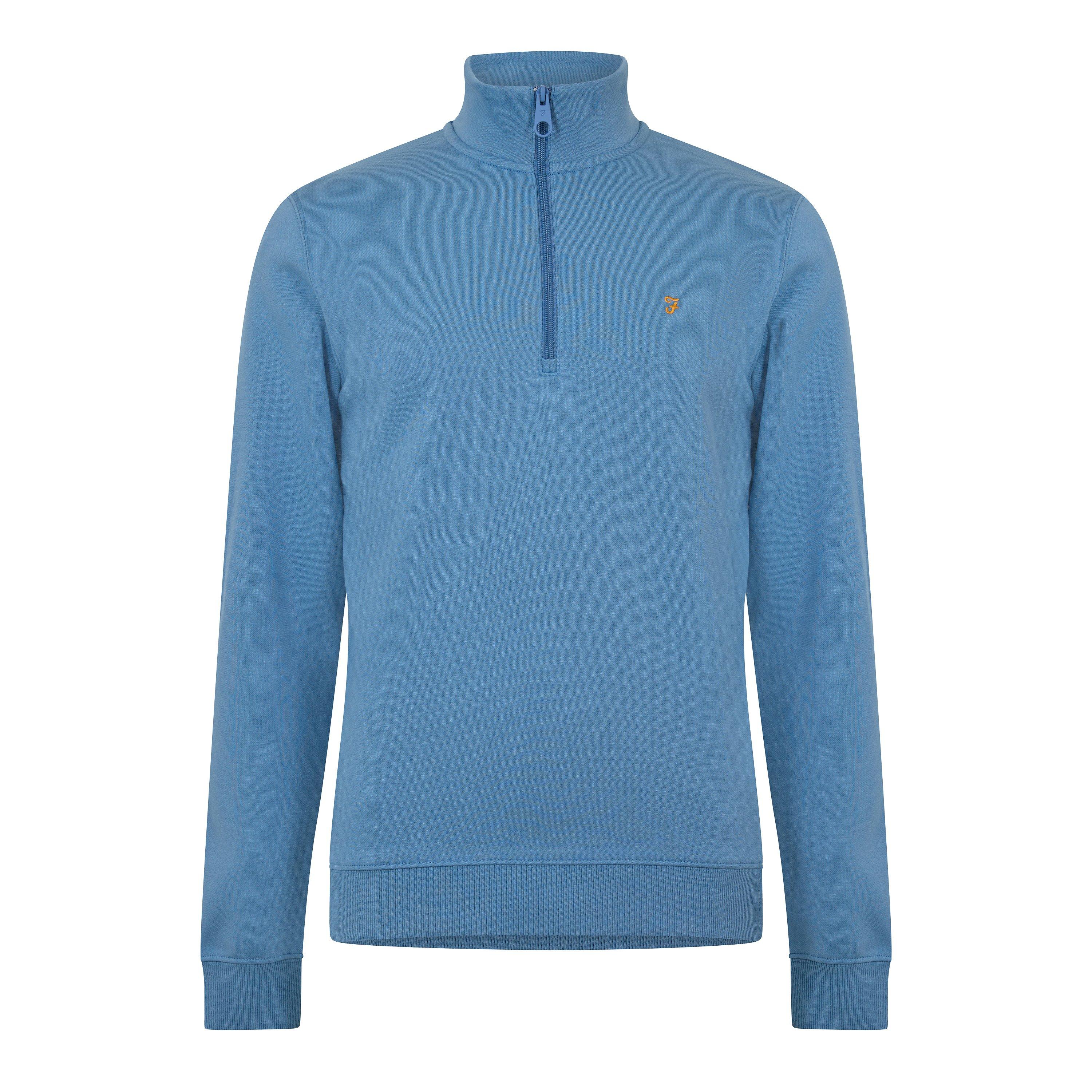 Farah Men's Wilsdon Quarter Zip Fleece - Lndrd Blue 450 - Large