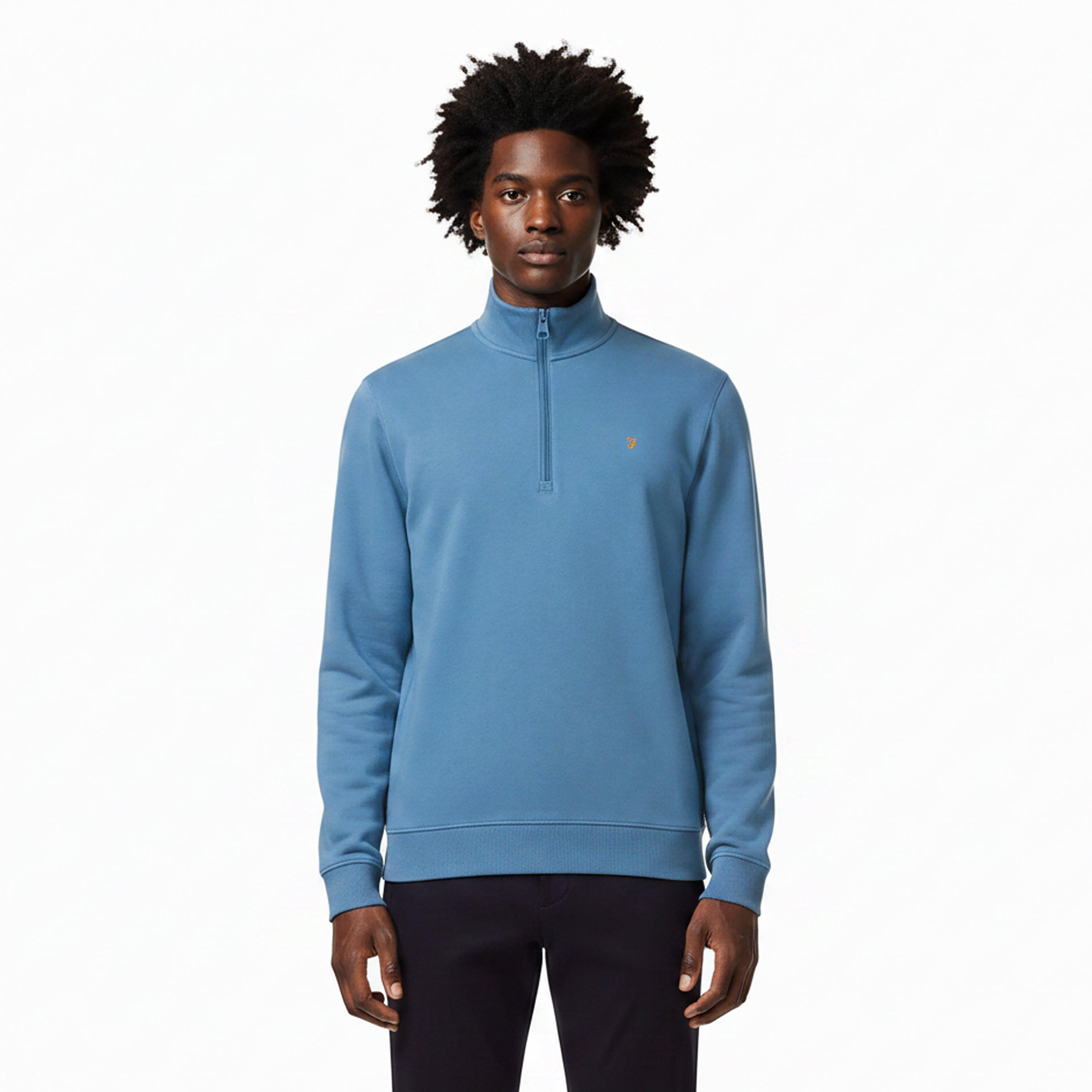Lndrd Blue 450 - Farah - Men's Wilsdon Quarter Zip Fleece - 3