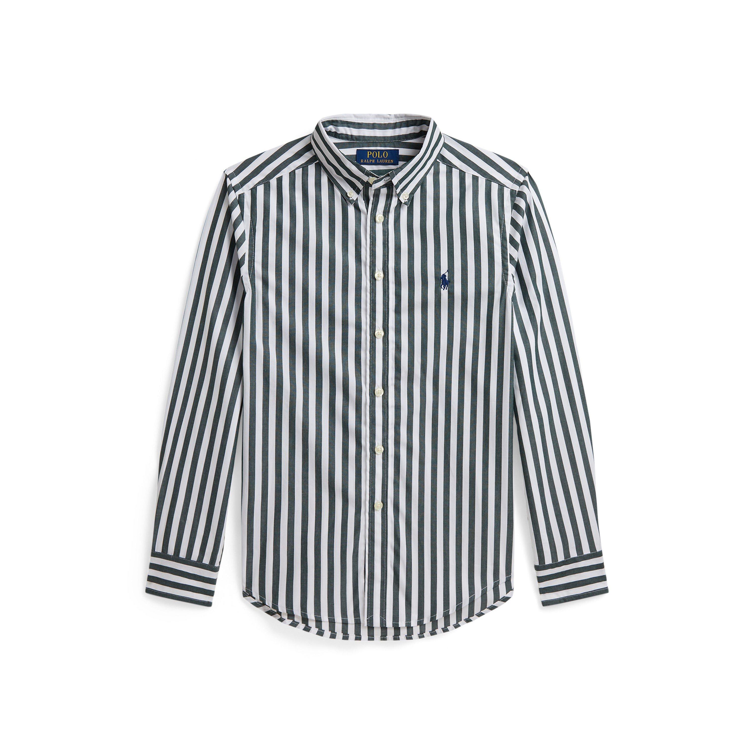 Kids' Stripe Poplin Long Sleeve Shirt