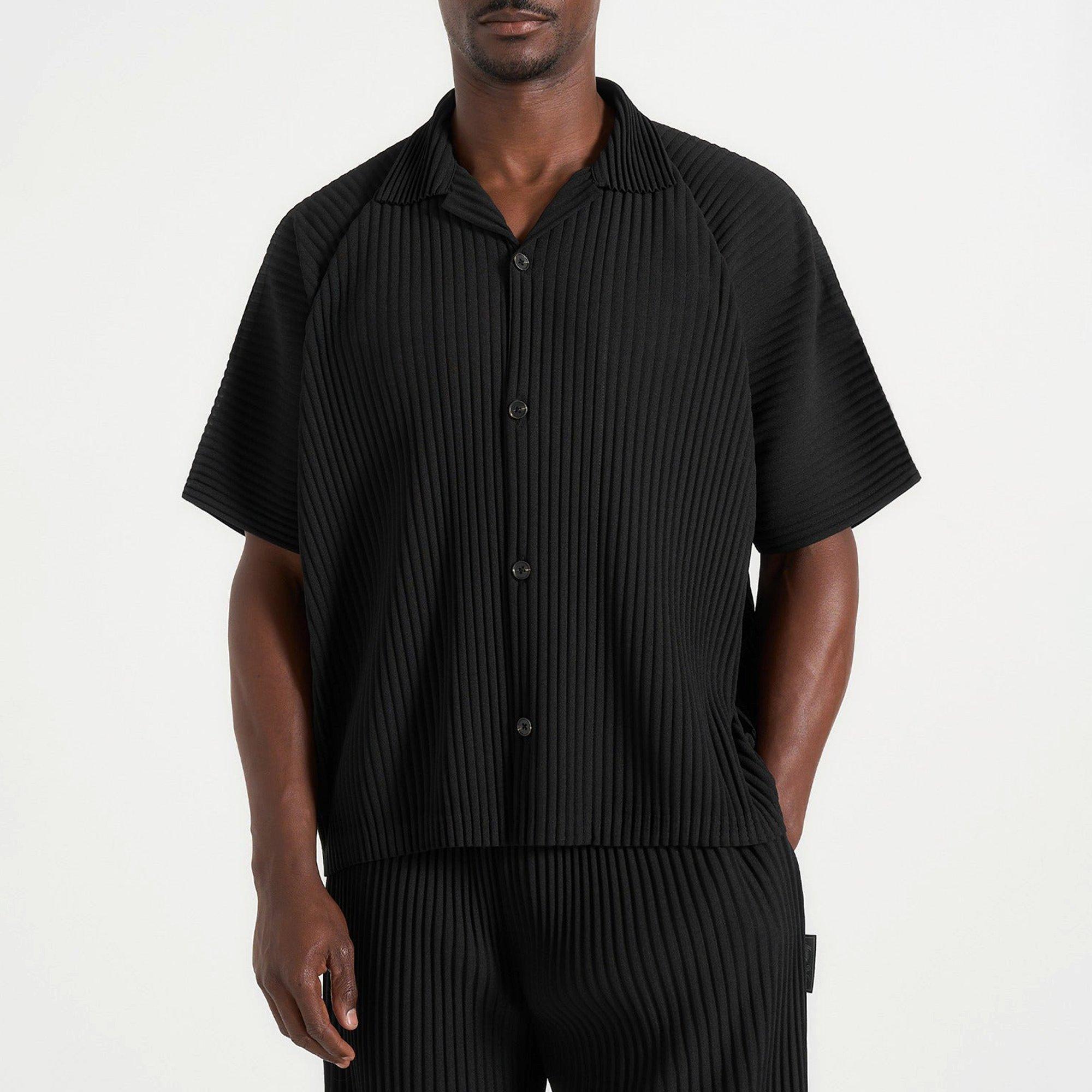 Mens Justin Pleated Boxy Shirt