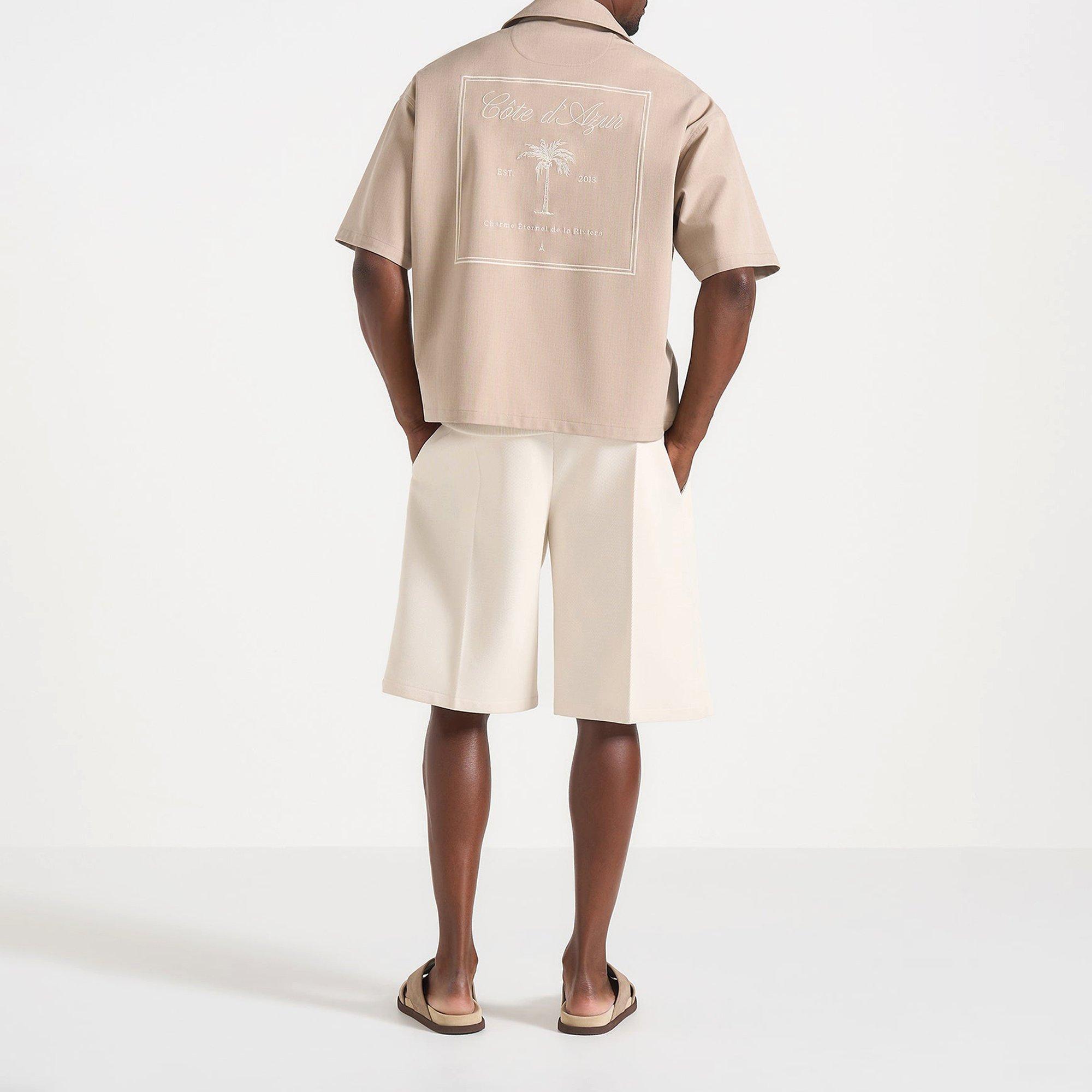 Taupe - Maniere De Voir - Maniere Palm SS Shrt Sn63 - 2