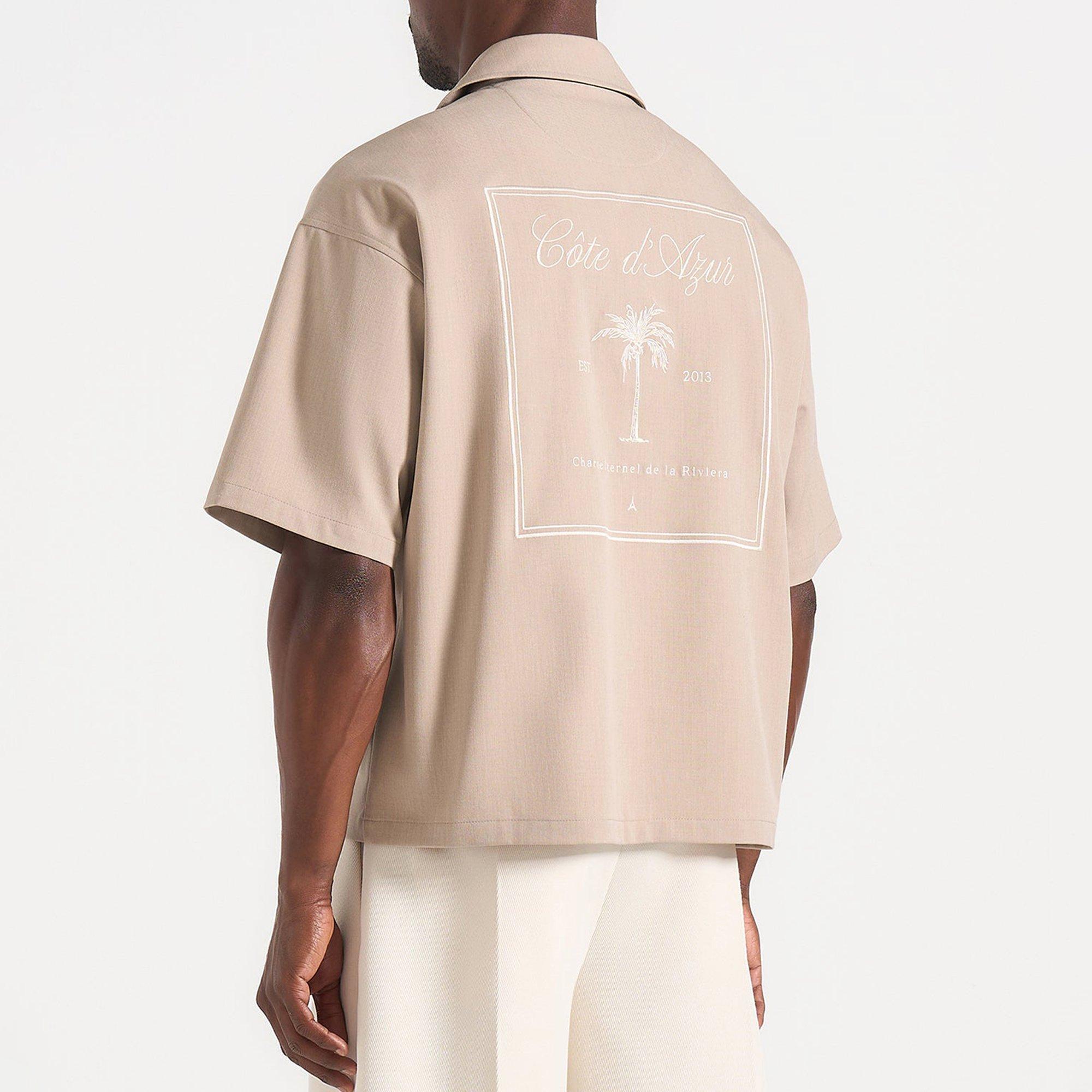 Taupe - Maniere De Voir - Maniere Palm SS Shrt Sn63 - 5