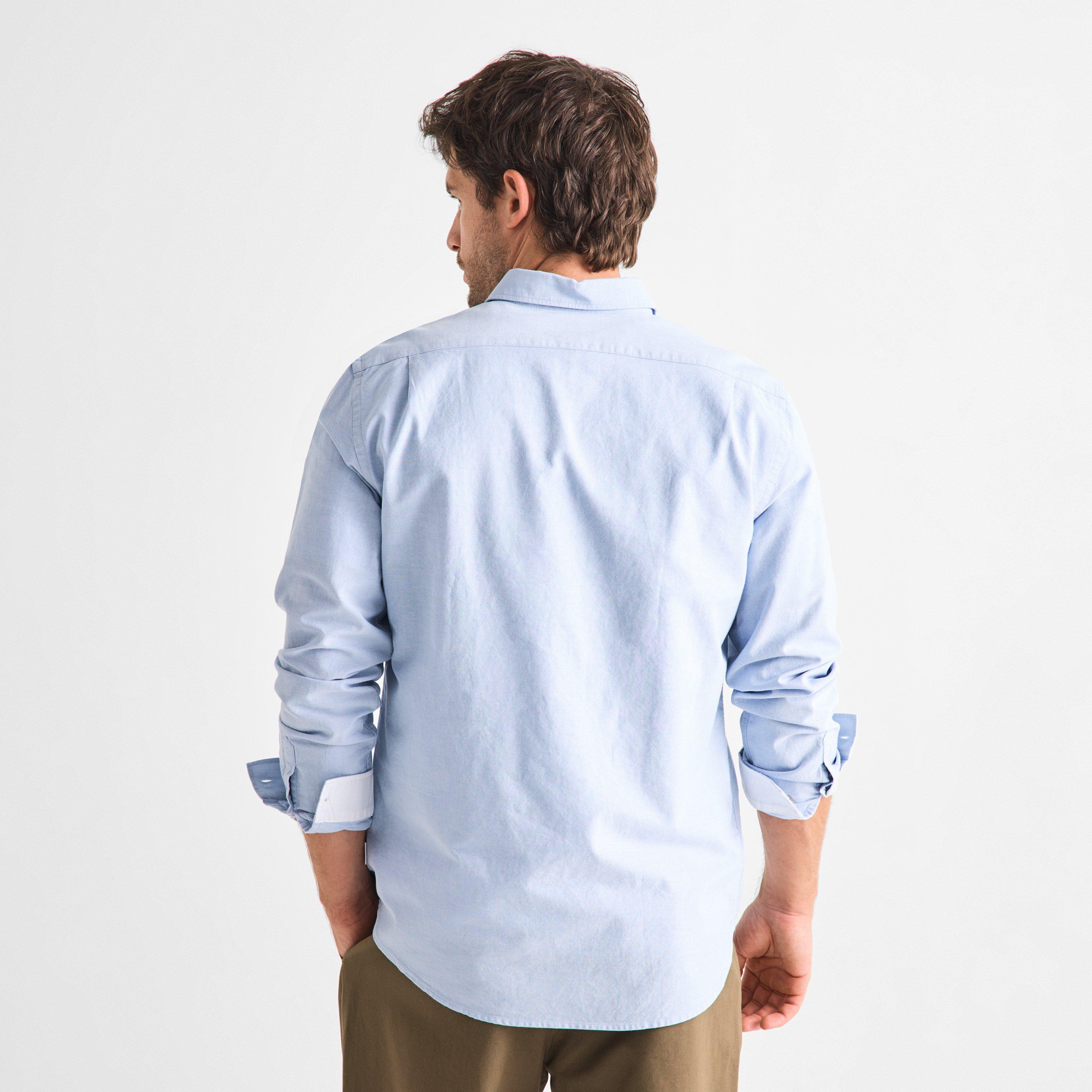 Blue 40 - PS Paul Smith - Men's Multi-Button Cotton Long-Sleeve Tailored-Fit Shirt - 4