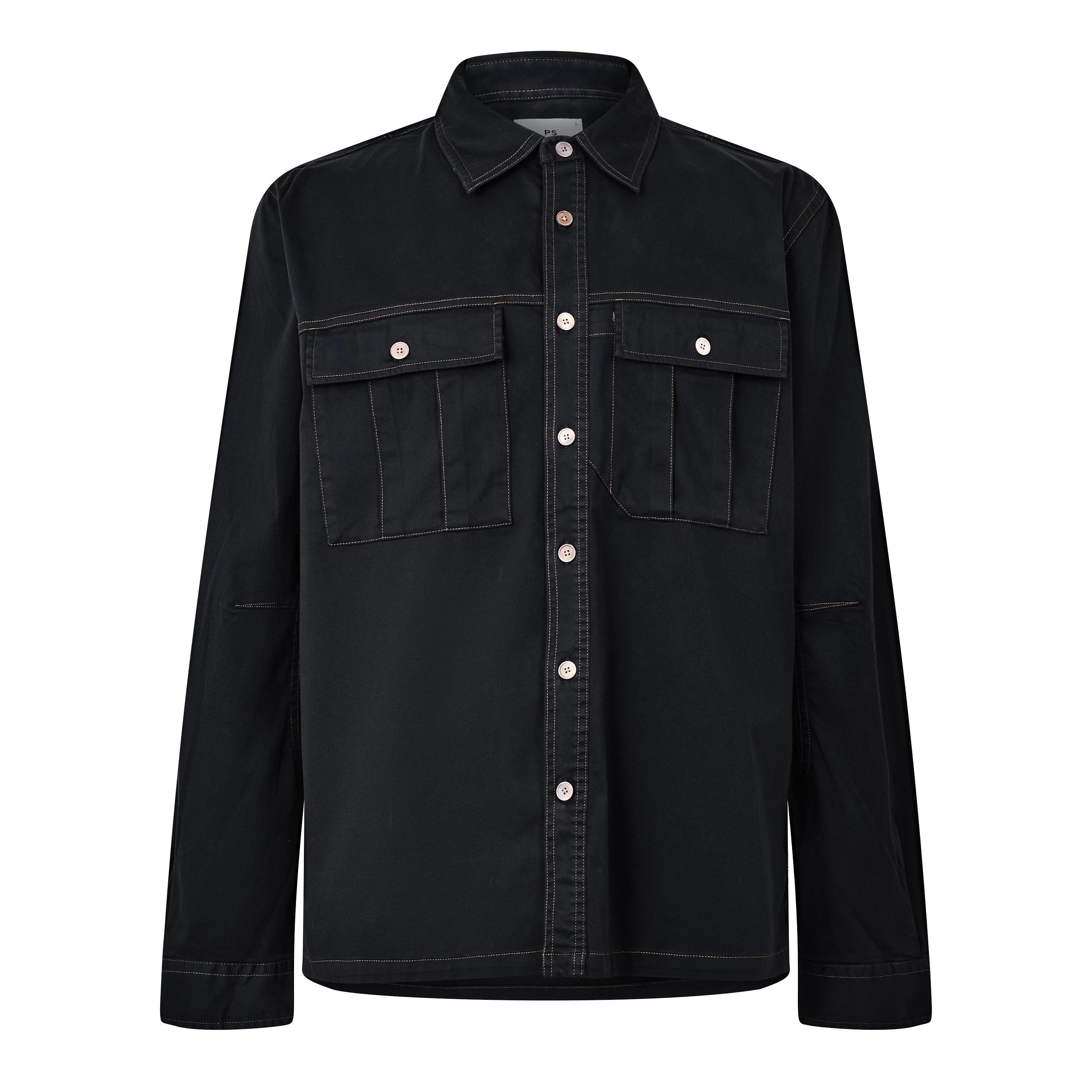 Navy 49 - PS Paul Smith - PS Pockt LS Shirt Sn64 - 1