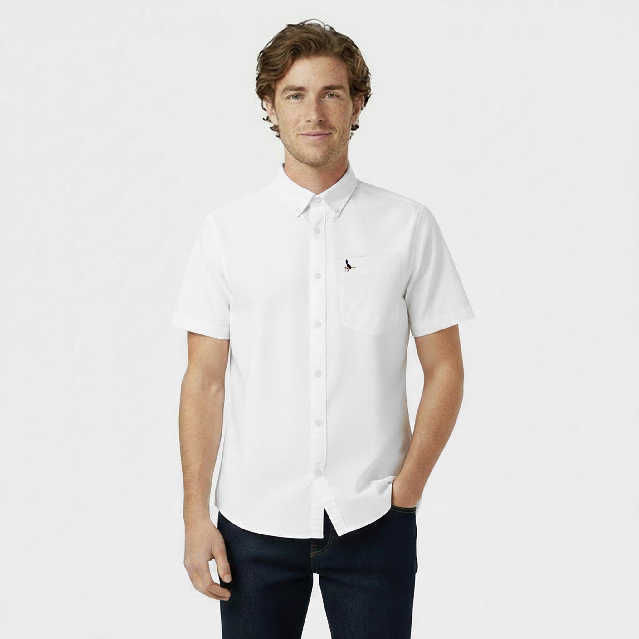 Branco - Jack Wills - Short Sleeve Oxford Shirt Mens - 3