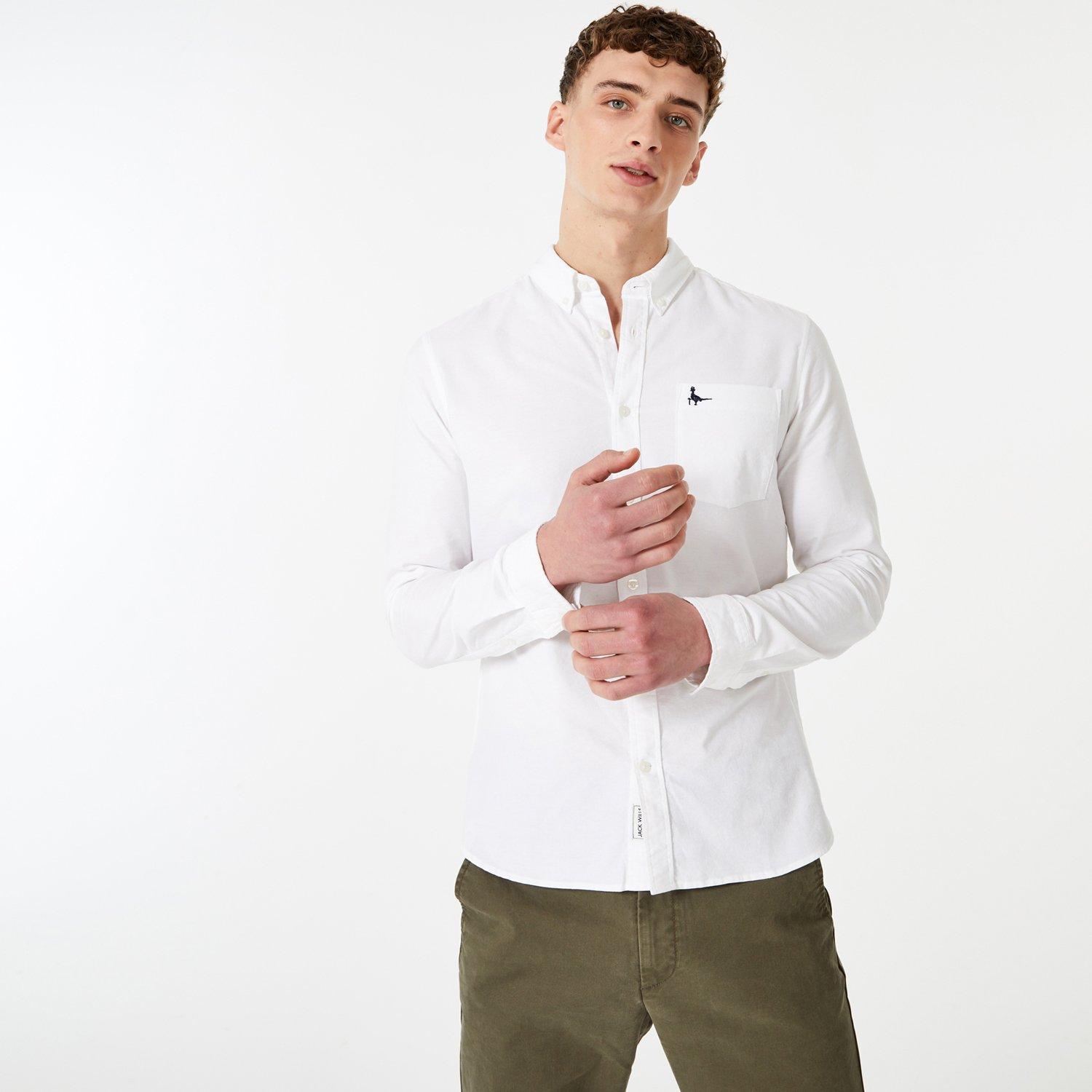 White - Jack Wills - Wadsworth Oxford Shirt Mens - 3