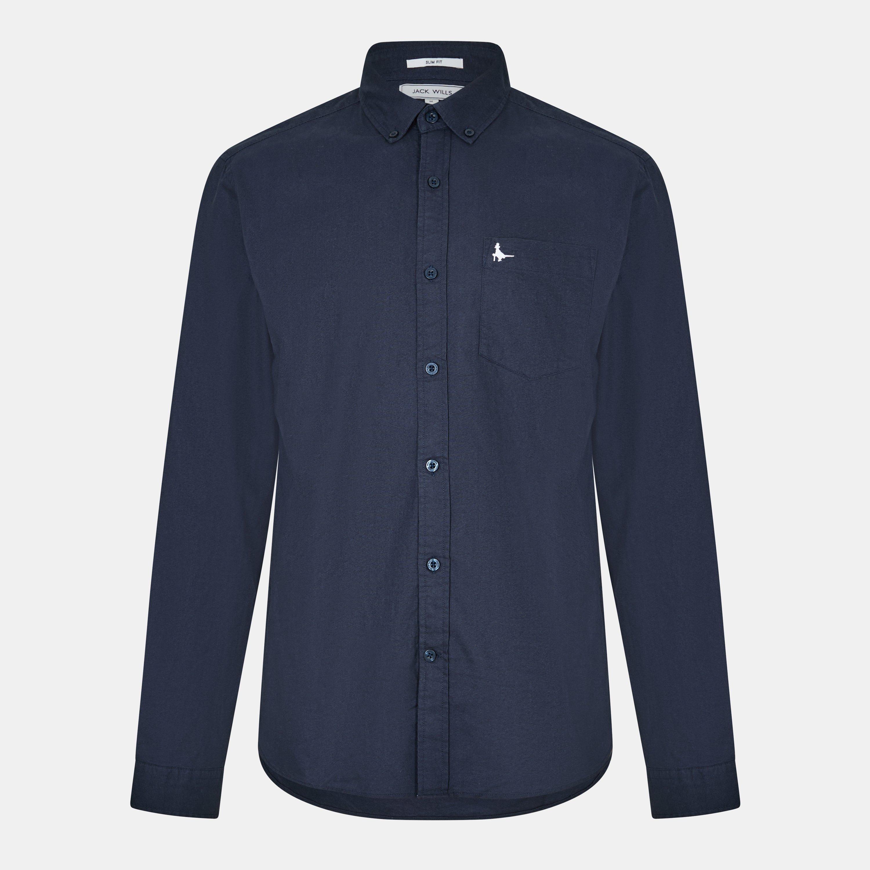 Jack Wills Men's Jackwills Wadsworth Oxford Shirt - Navy - M
