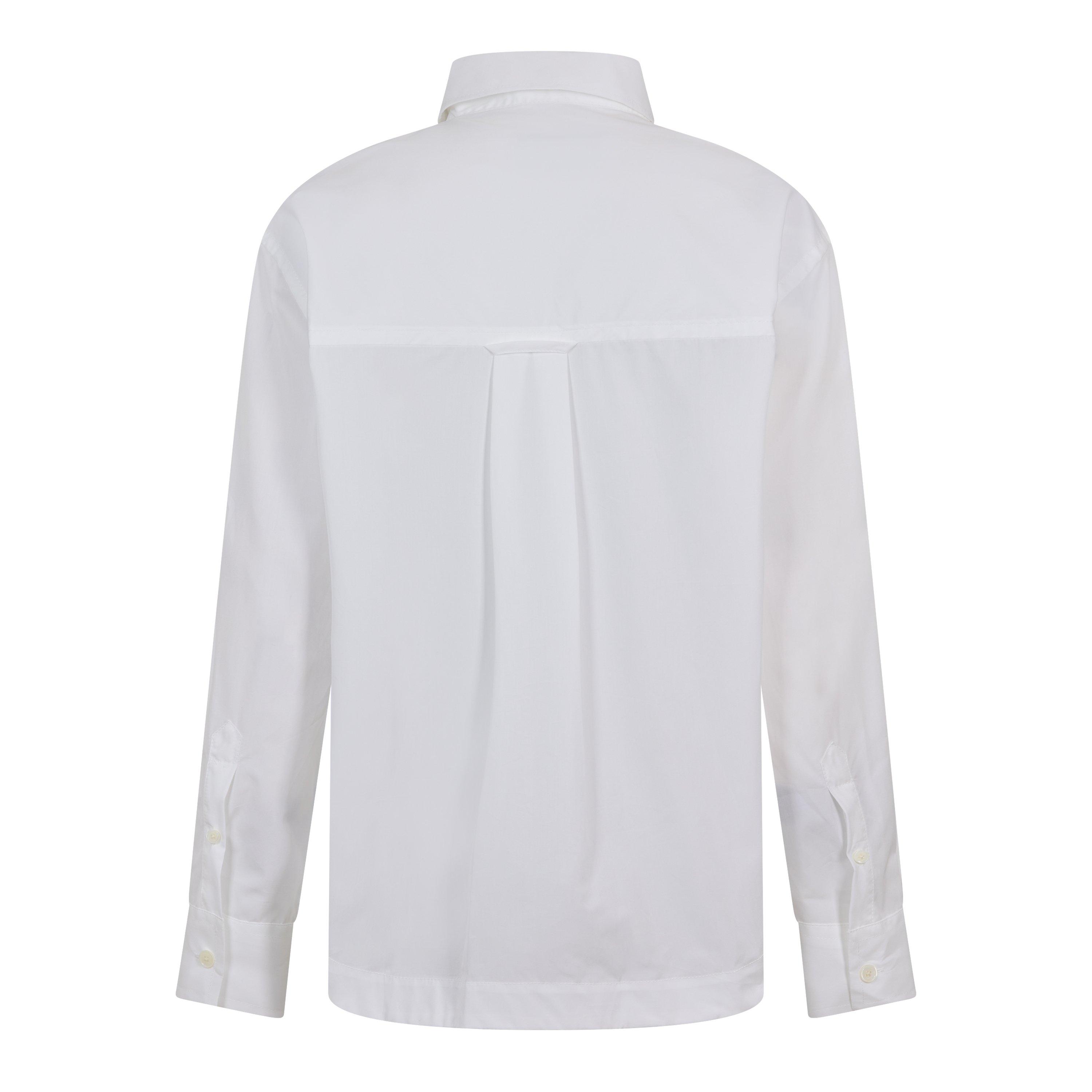 White - Ami Paris - Men's Sharp Collar Long Sleeve Plain Shirt - 2