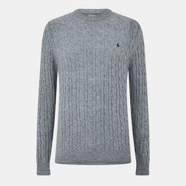 Jack Wills Marlow Merino Wool Blend Cable Knitted Jumper Men