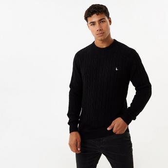 Jack Wills Jack Marlow Merino Wool Blend Cable Knitted Jumper