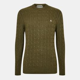 Jack Wills Marlow Merino Wool Blend Cable Knitted Jumper Men