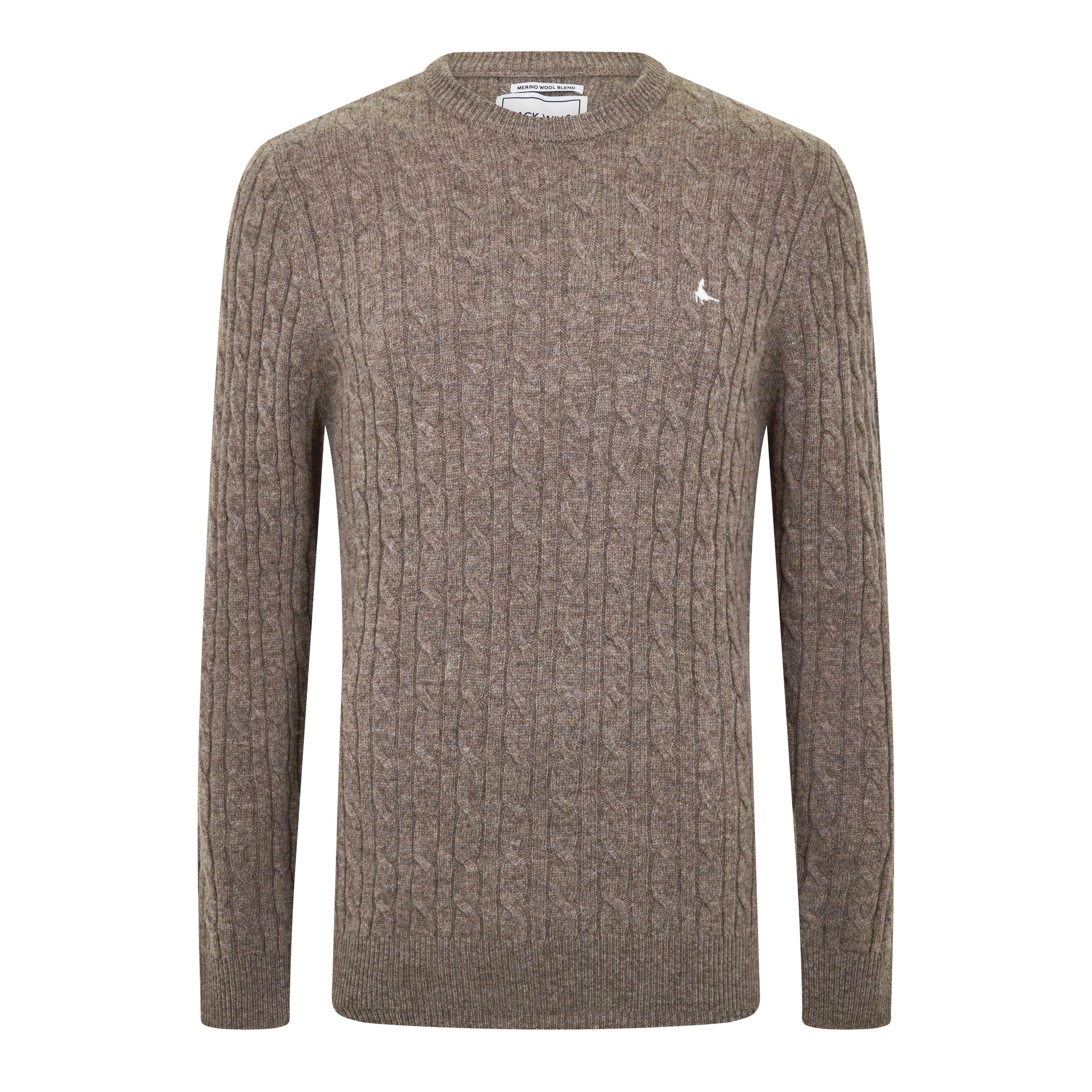 Jack Wills Marlow Merino Wool Blend Cable Knitted Jumper Jumpers USC