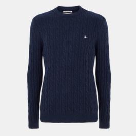 Jack Wills Marlow Merino Wool Blend Cable Knitted Jumper Men