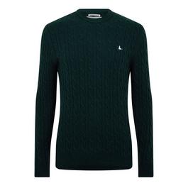 Jack Wills Marlow Merino Wool Blend Cable Knitted Jumper