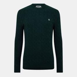 Jack Wills Marlow Merino Wool Blend Cable Knitted Jumper Men
