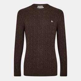 Jack Wills Marlow Merino Wool Blend Cable Knitted Jumper Men