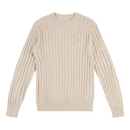 Jack Wills Marlow Merino Wool Blend Cable Knitted Jumper