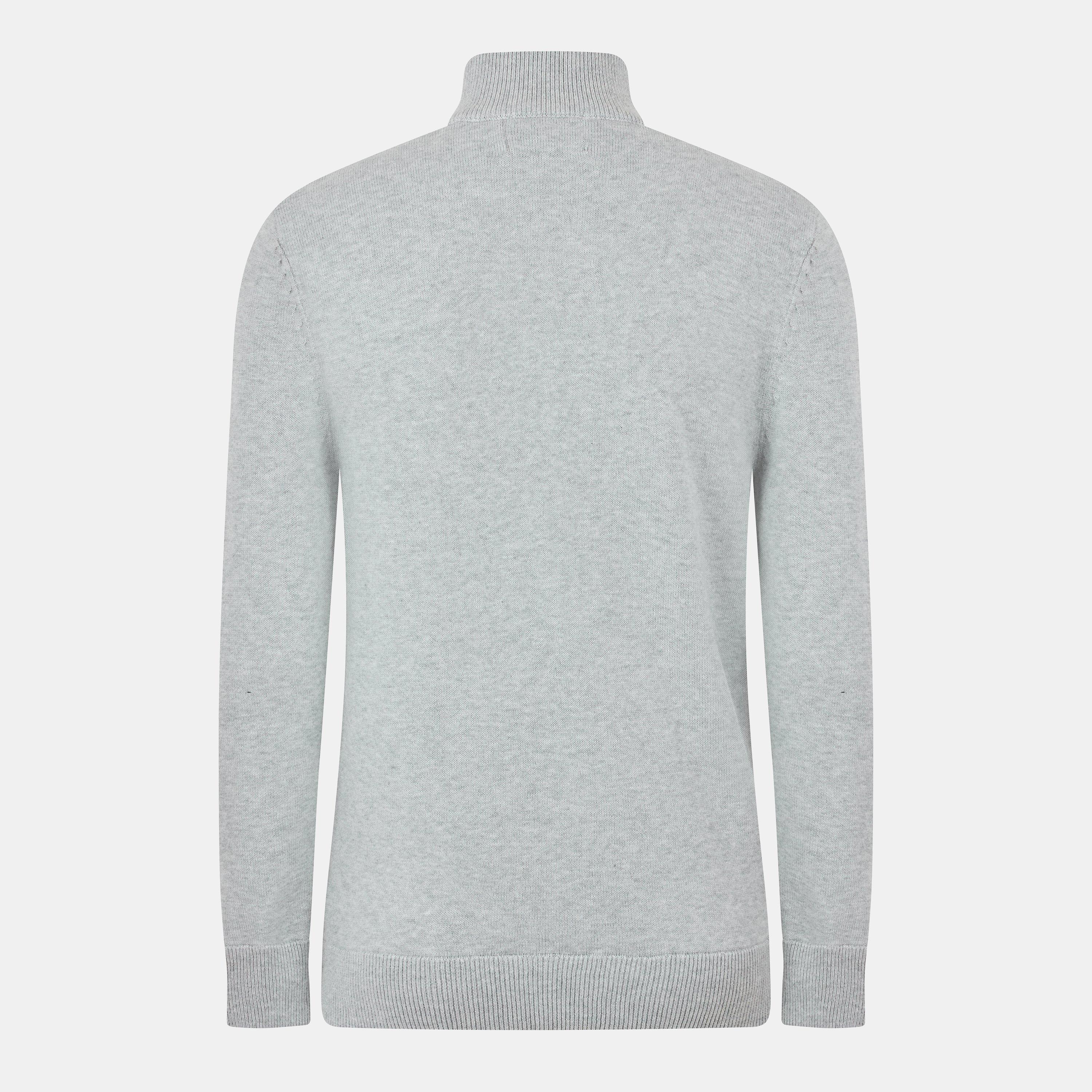 Lt Ash Marl - Jack Wills - Funnel Neck Half Zip Jumper Men - 2