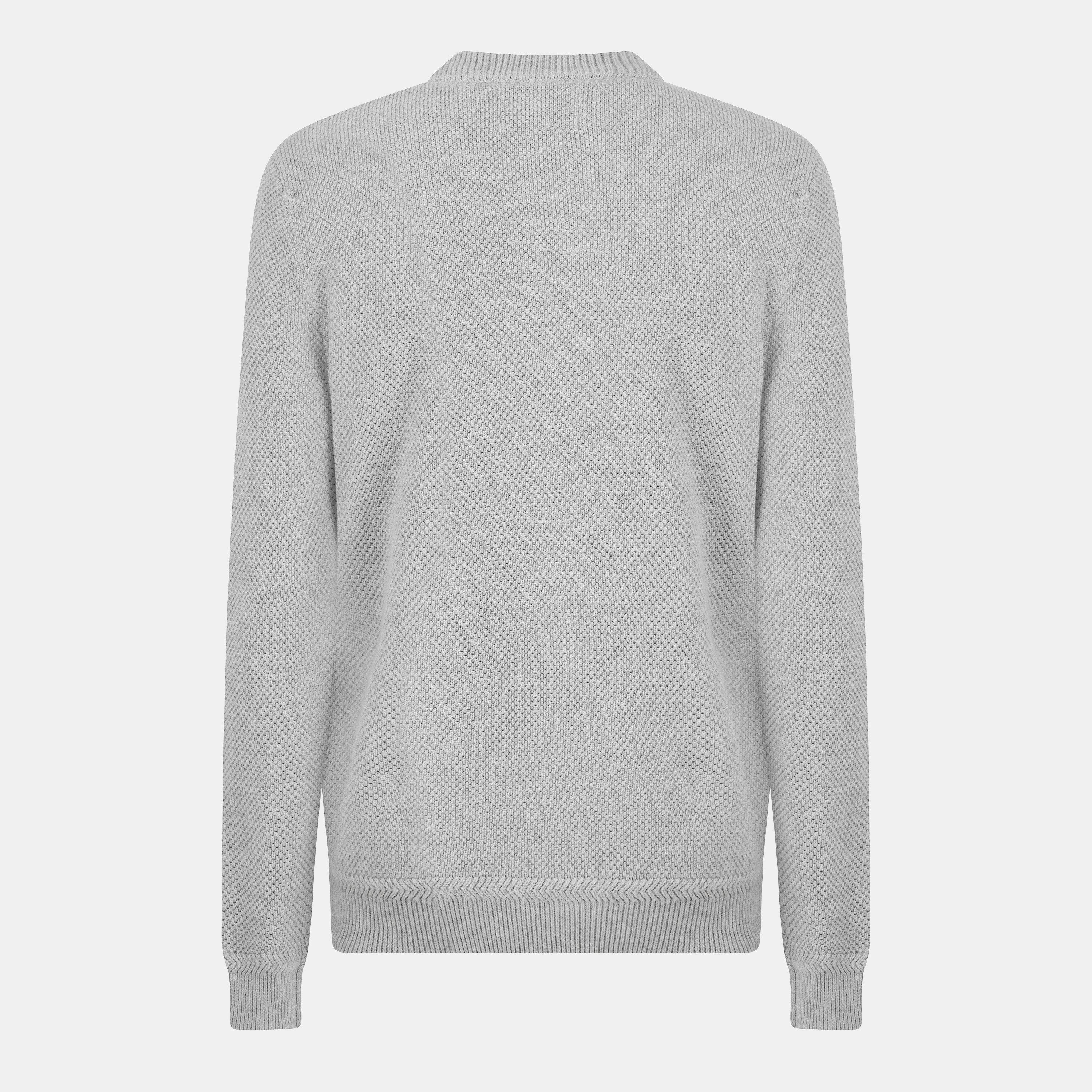 Grey Marl - Jack Wills - Linus seed stitch Crew Neck Jumper Men - 2