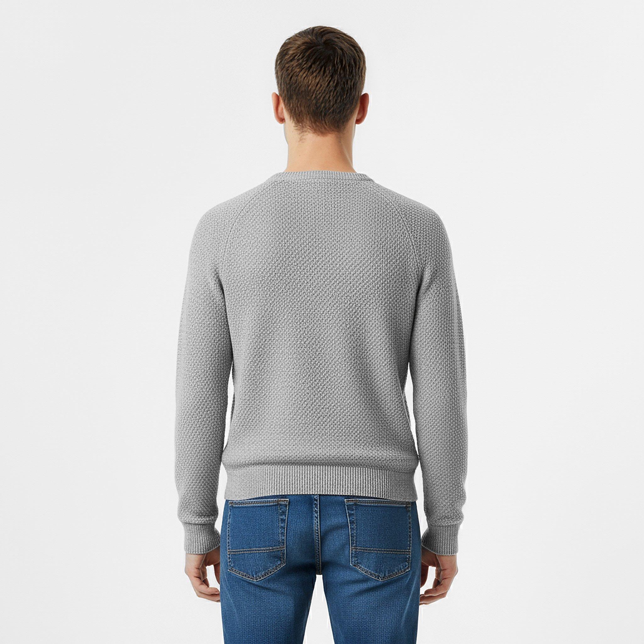 Grey Marl - Jack Wills - Linus seed stitch Crew Neck Jumper Men - 4