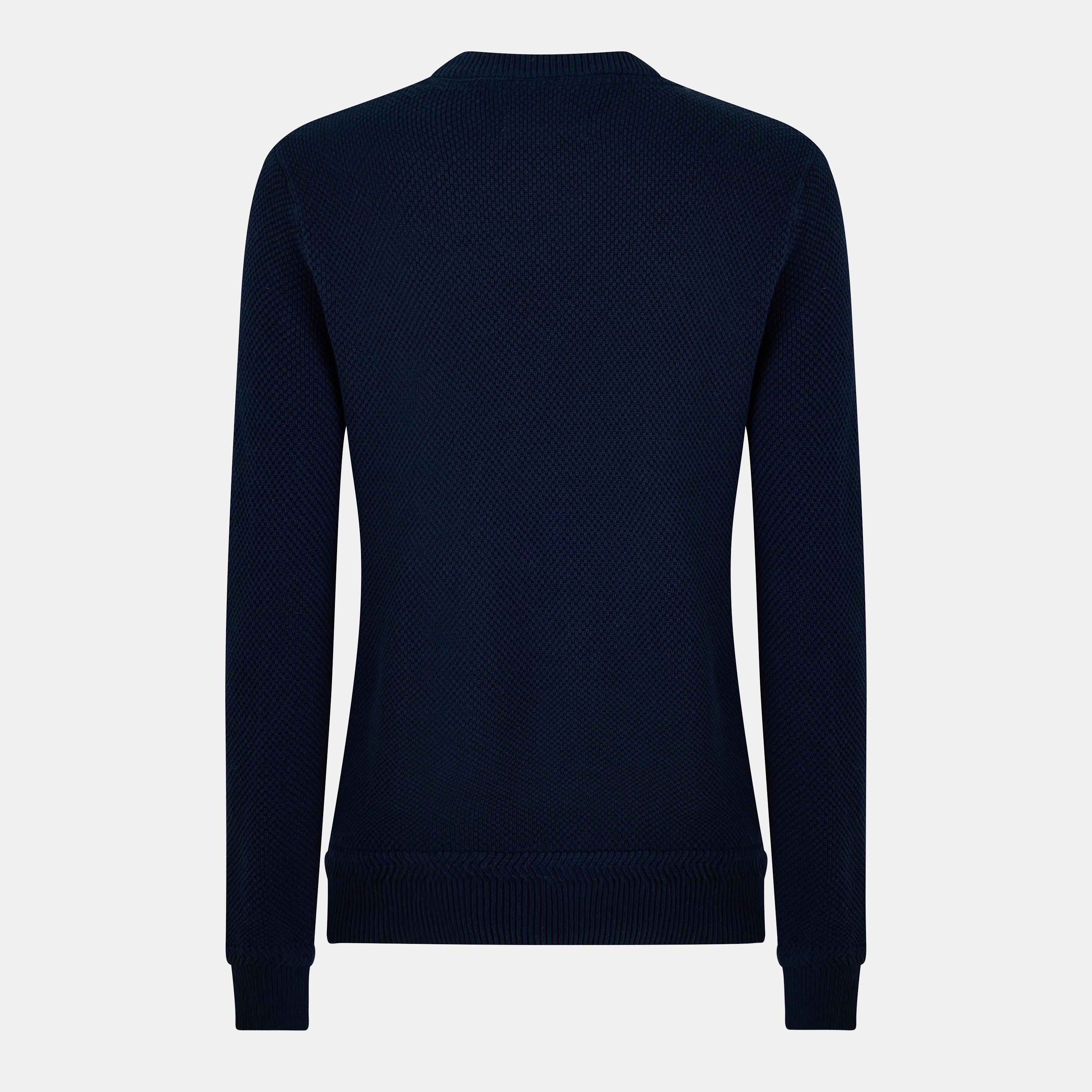 Marineblauw - Jack Wills - Linus seed stitch Crew Neck Jumper Men - 2