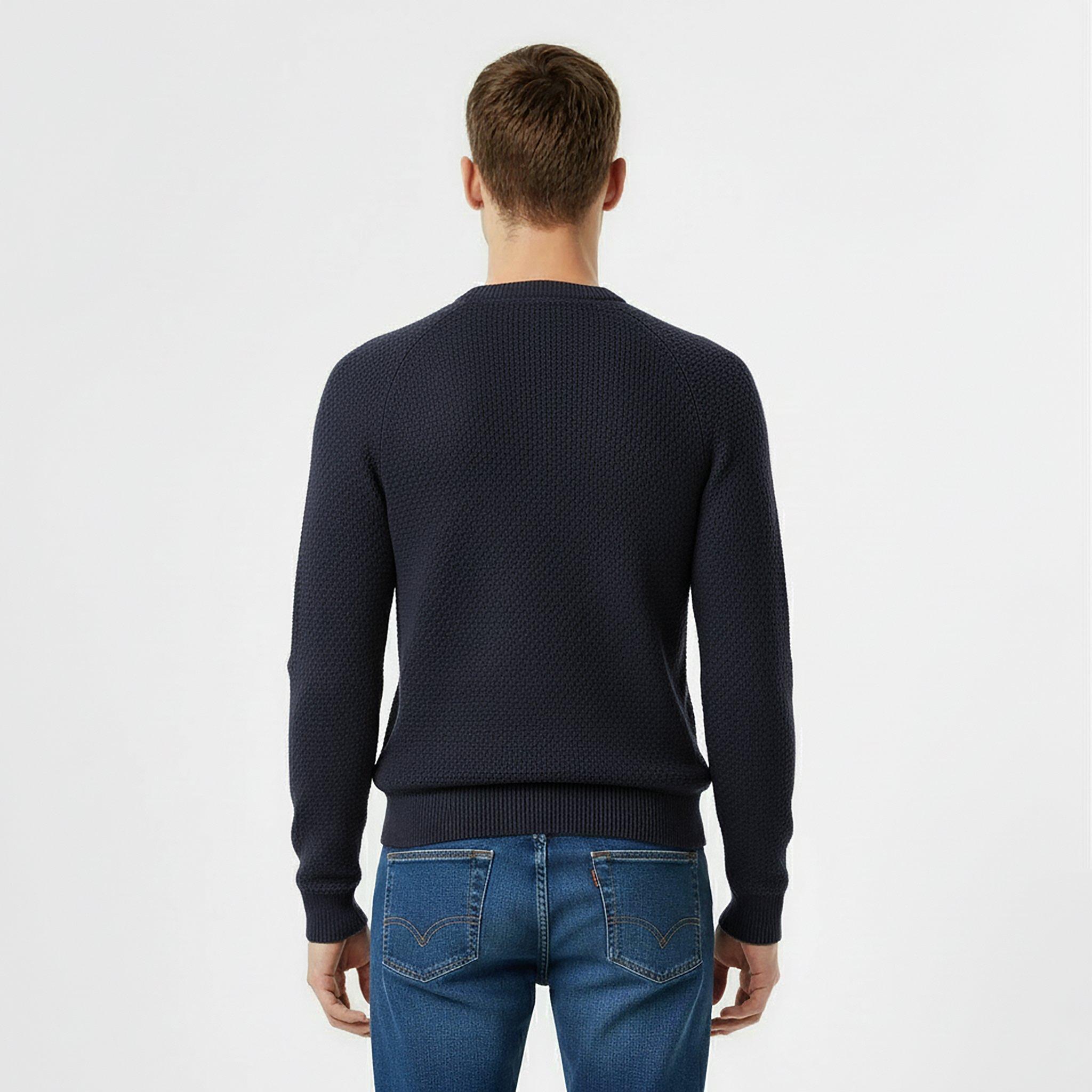 Black - Jack Wills - Linus seed stitch Crew Neck Jumper Men - 4