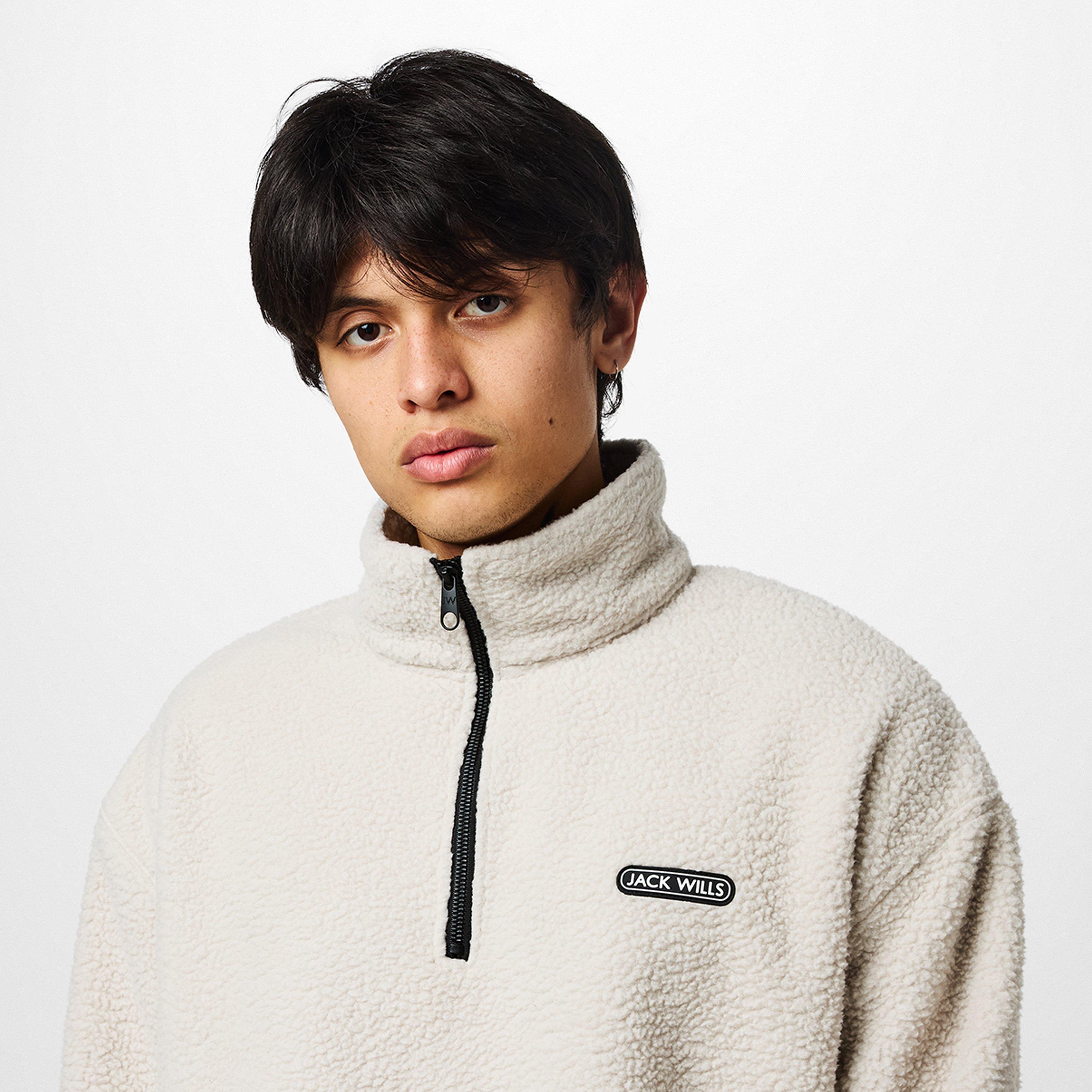 Cream - Jack Wills - Polar Quarter Zip Fleece Top - 3