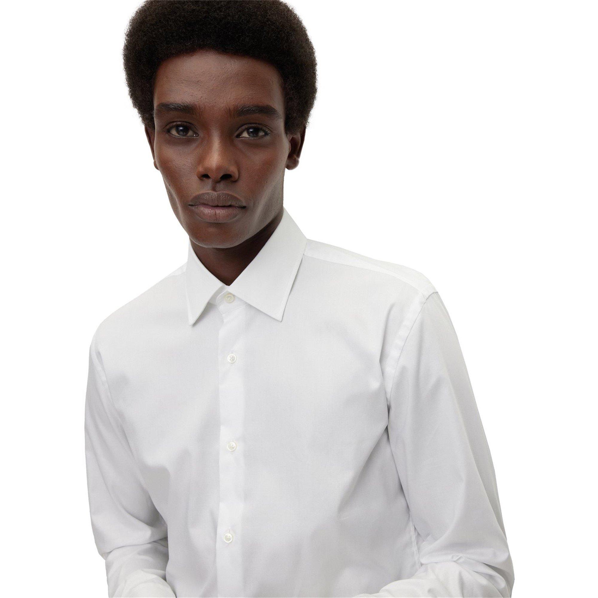 White - Boss - Hank Long Sleeve Shirt - 4