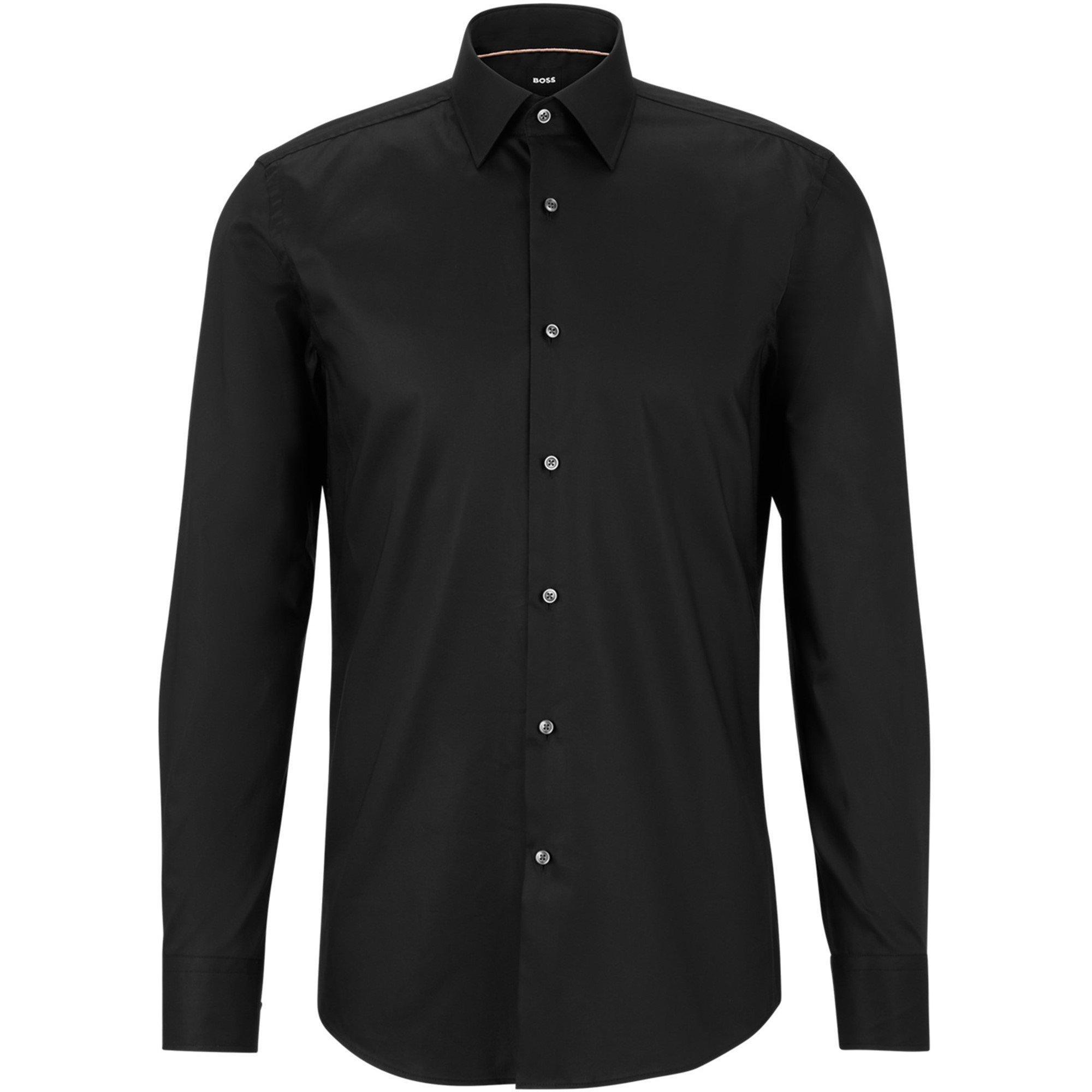Boss Hank Long Sleeve Shirt - Black - Size 15 inch