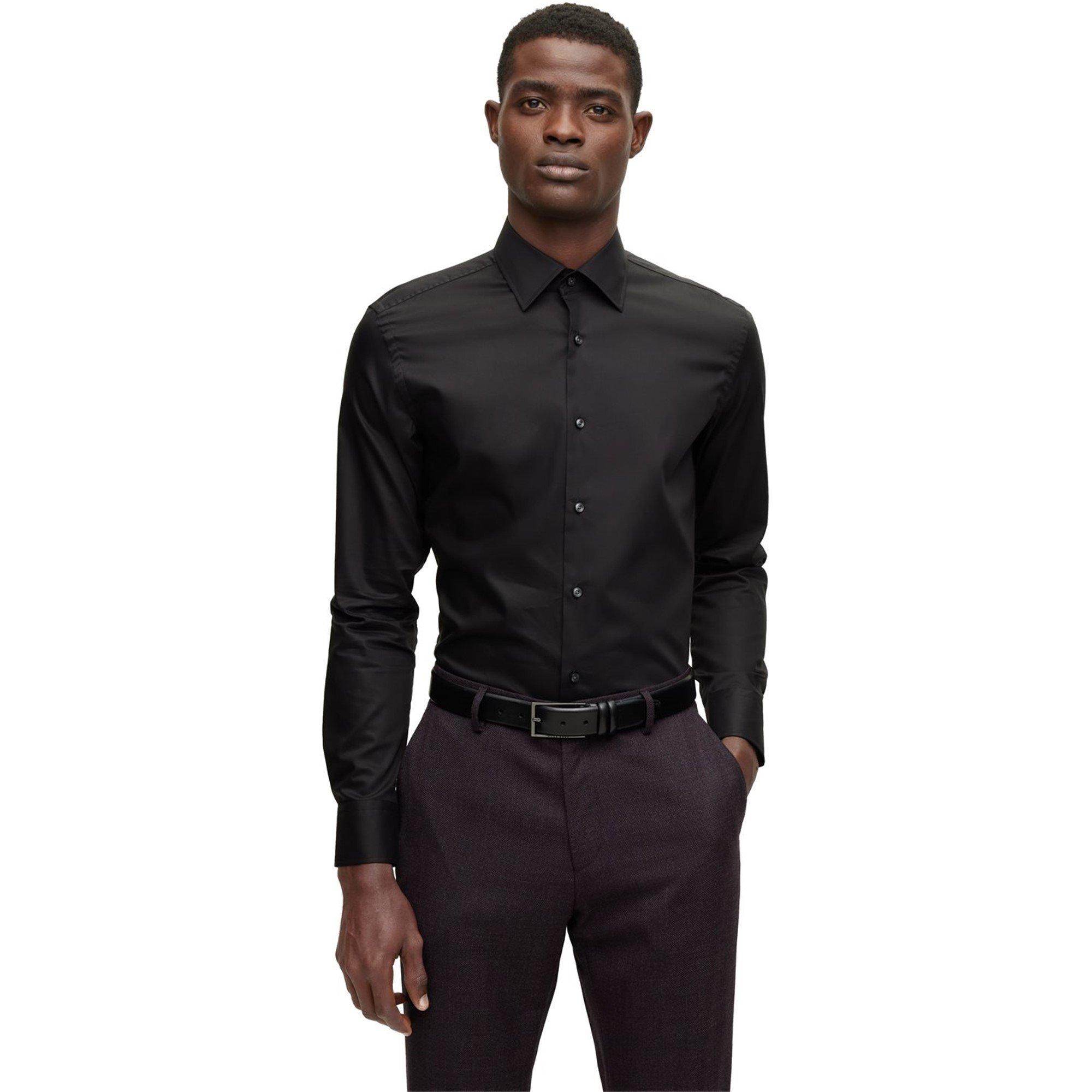 Black - Boss - Hank Long Sleeve Shirt - 2