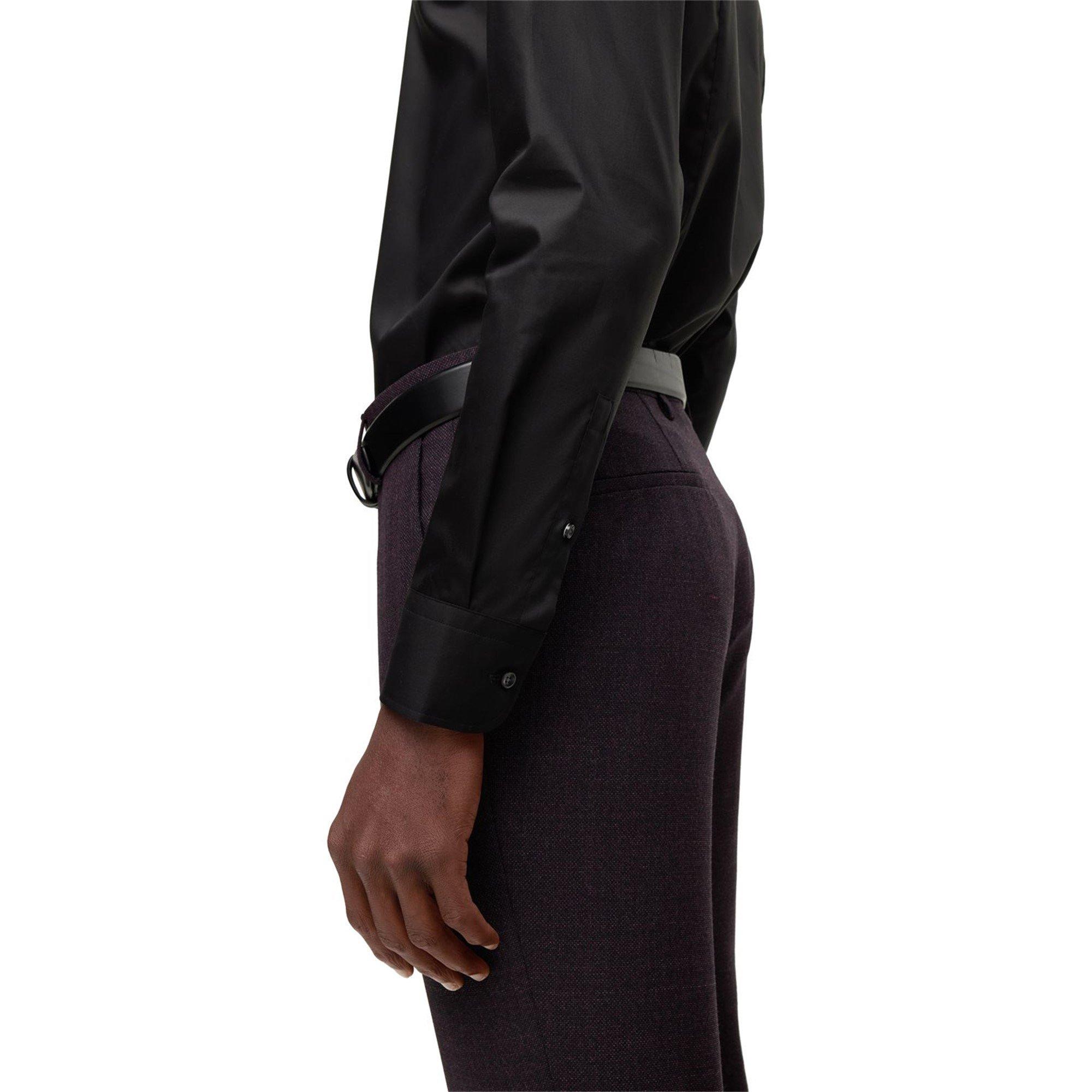 Black - Boss - Hank Long Sleeve Shirt - 4