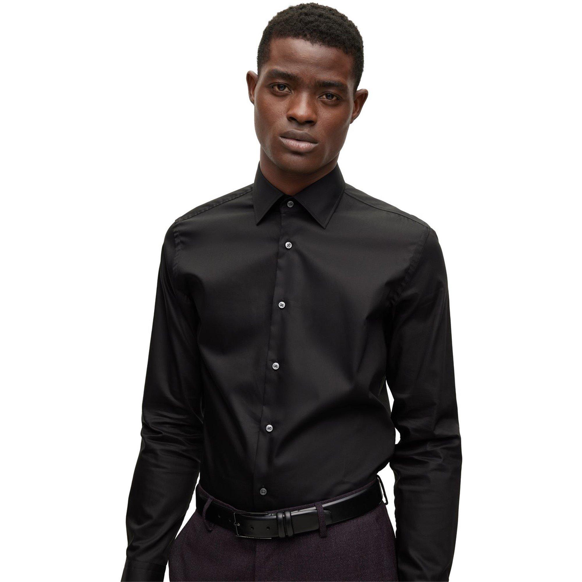Black - Boss - Hank Long Sleeve Shirt - 5