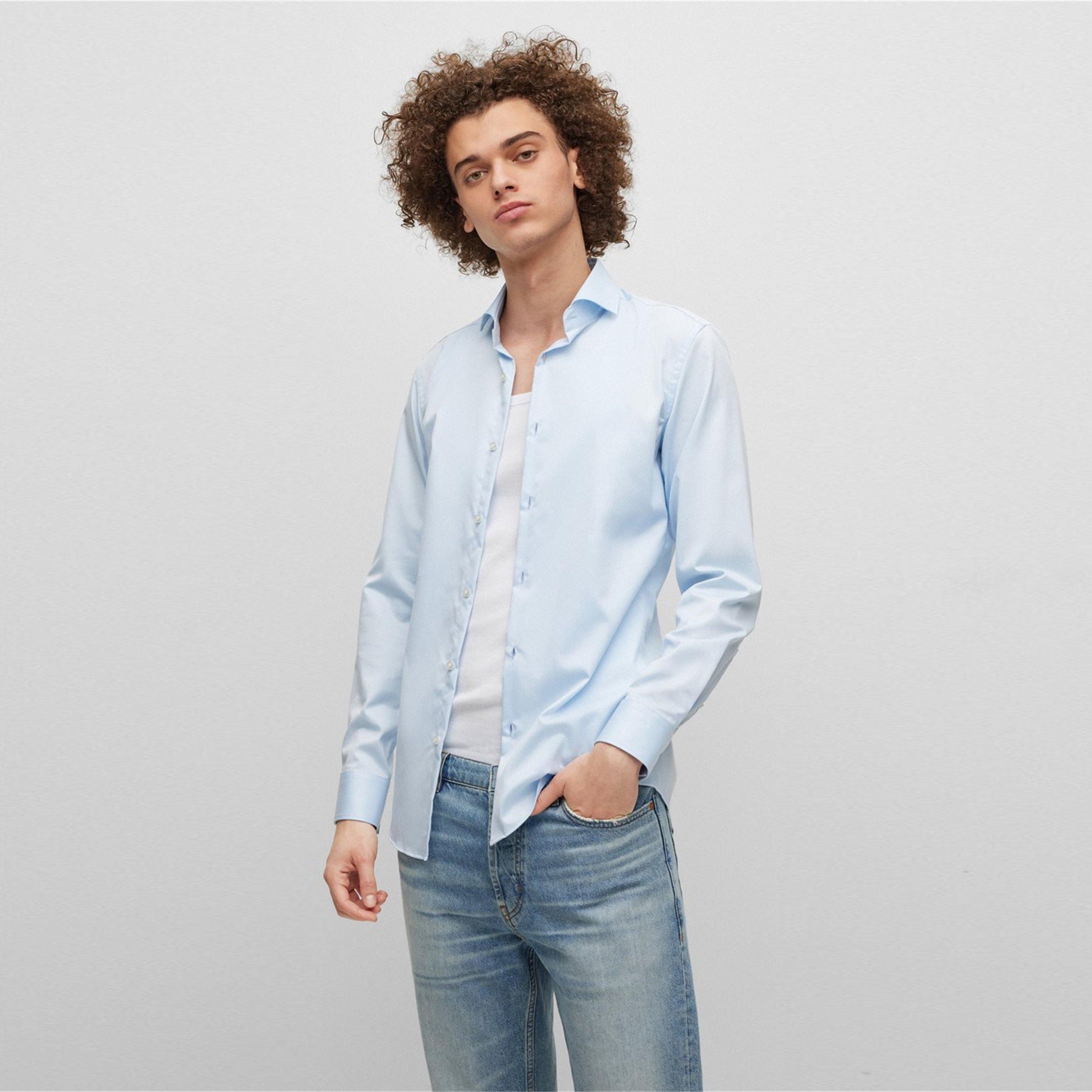 Light/Pstl Blue - Hugo - Hugo Kason Long-sleeve Shirt - 2