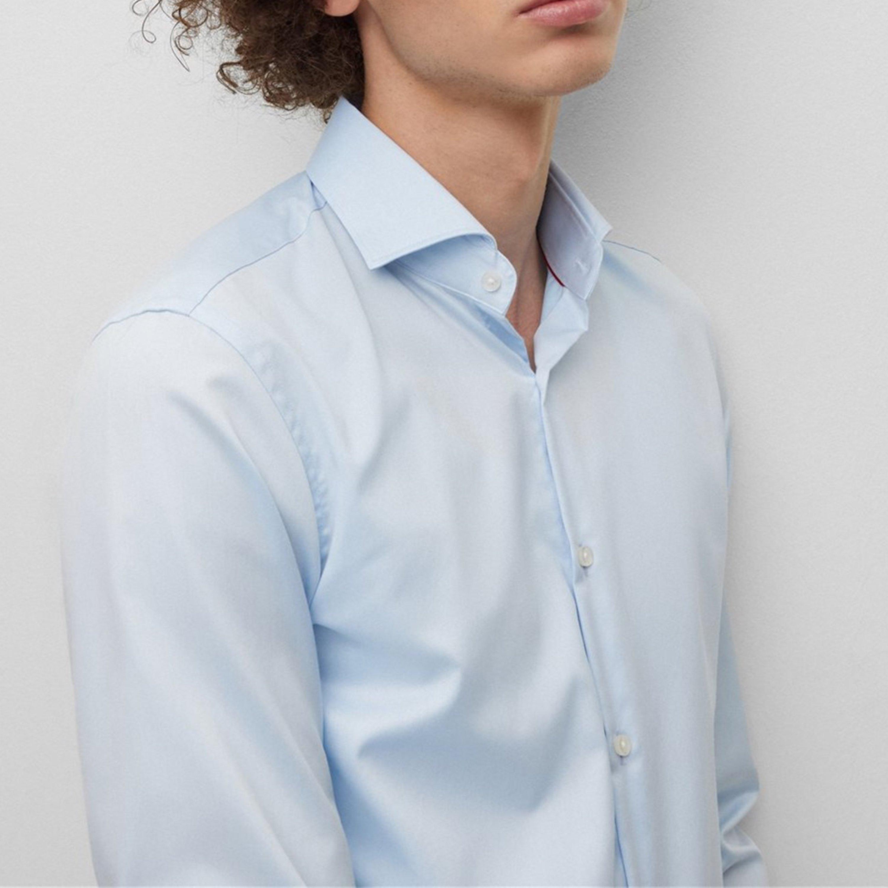 Light/Pstl Blue - Hugo - Hugo Kason Long-sleeve Shirt - 4