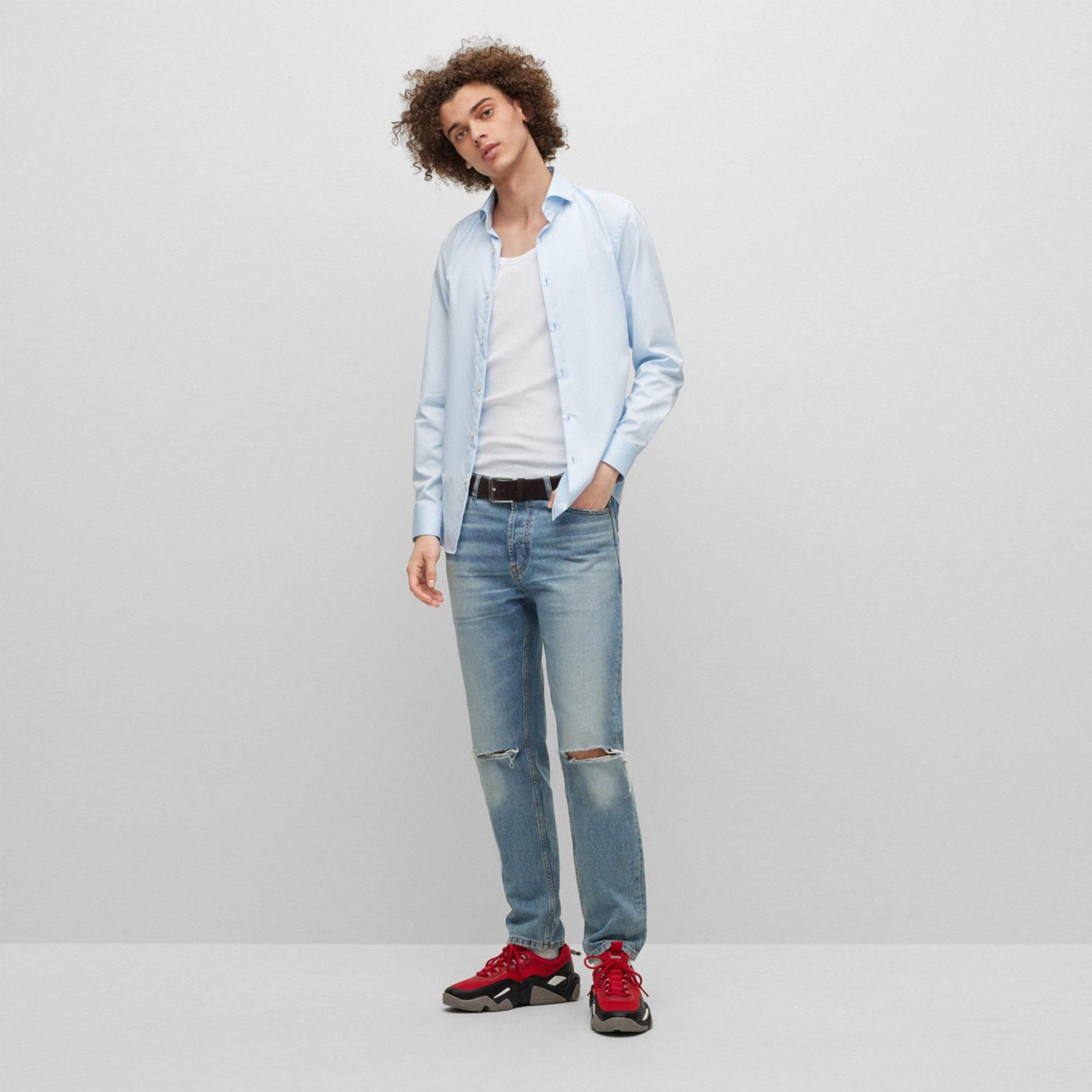 Light/Pstl Blue - Hugo - Hugo Kason Long-sleeve Shirt - 5