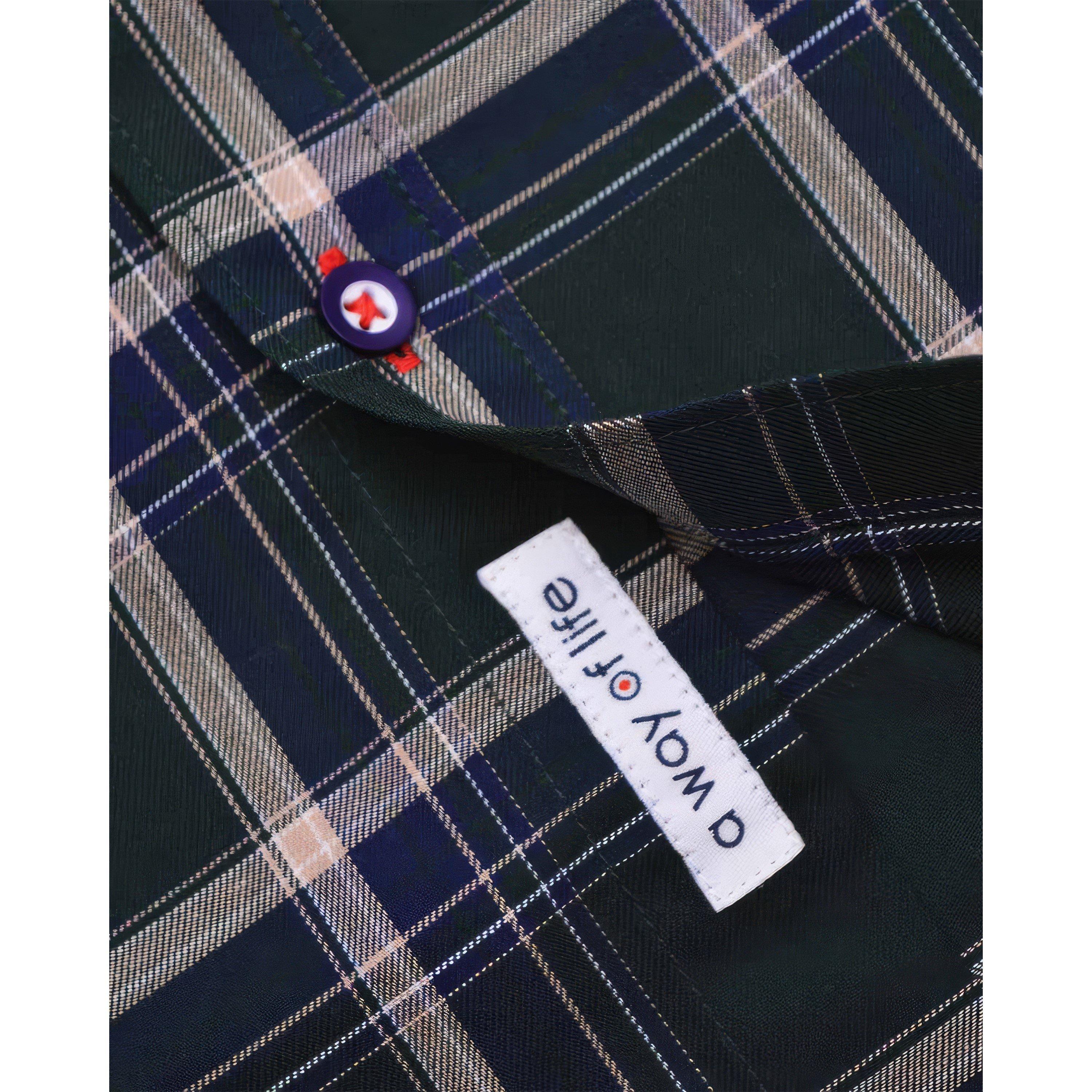 Grün/Navy - Lambretta - Long-Sleeve Check Shirt - 4