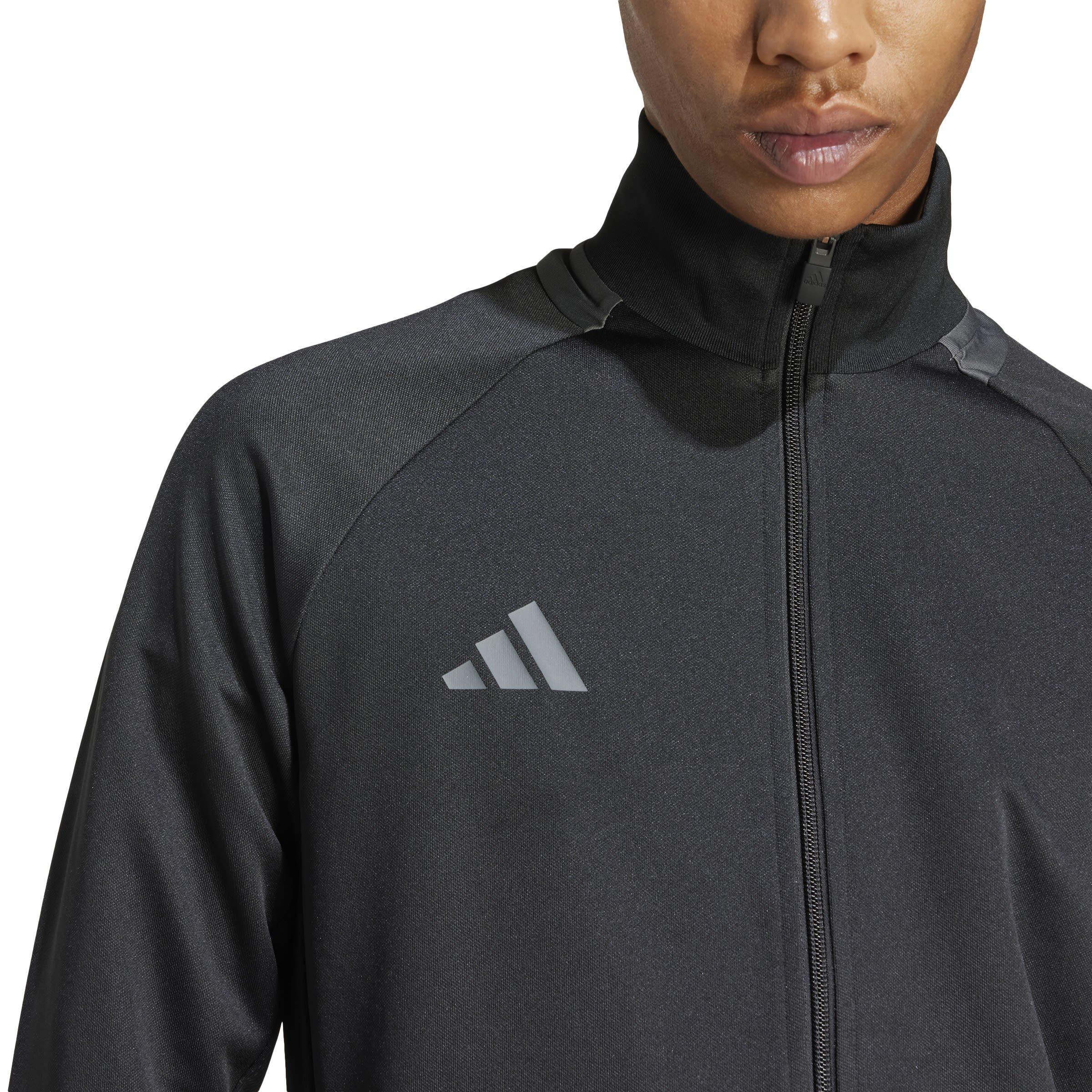 Black/Grey Six - adidas - Sereno AEROREADY Cut 3 Stripes Mens Slim Track Jacket - 5