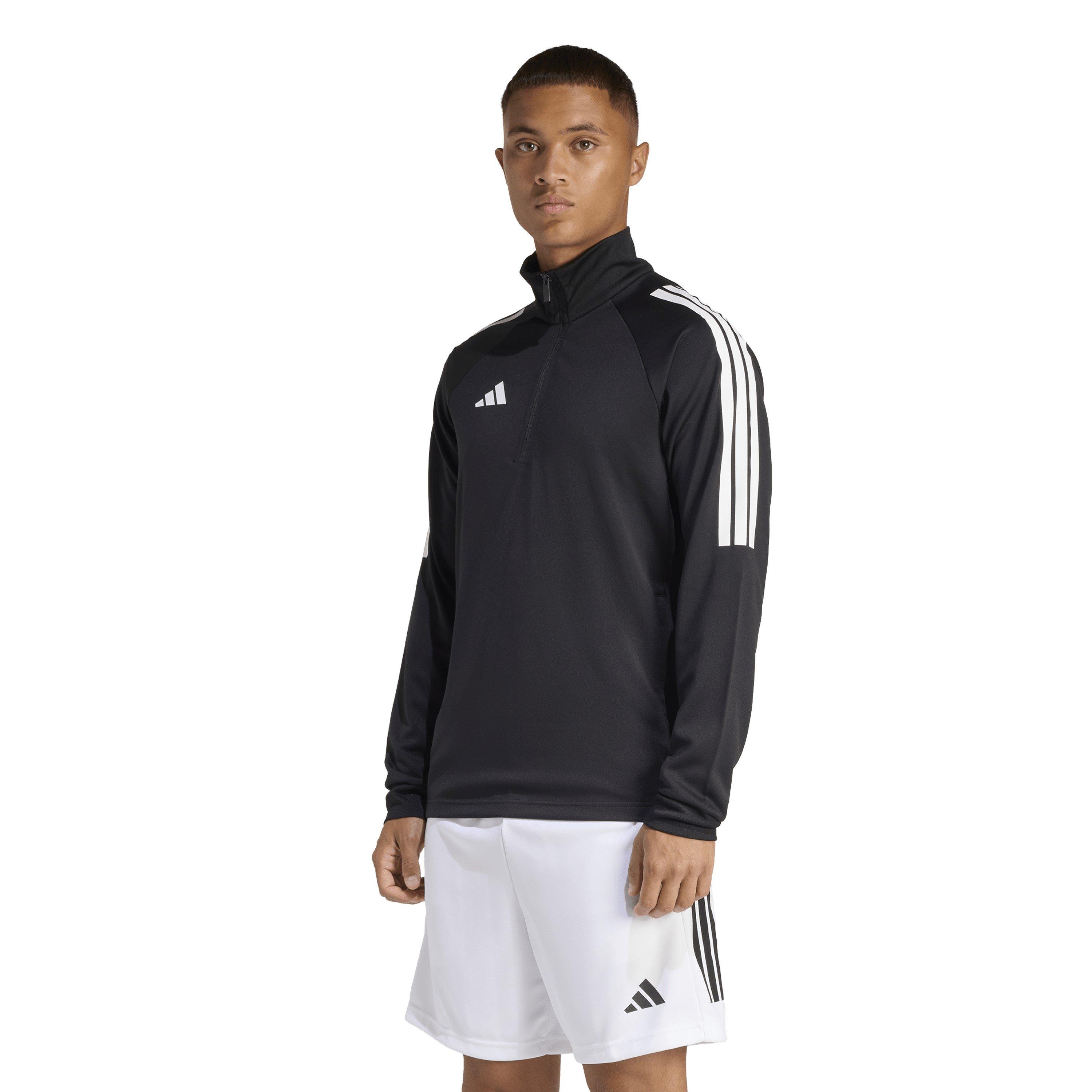 Black/White - adidas - Sereno Long Sleeve Zip Top Mens - 2